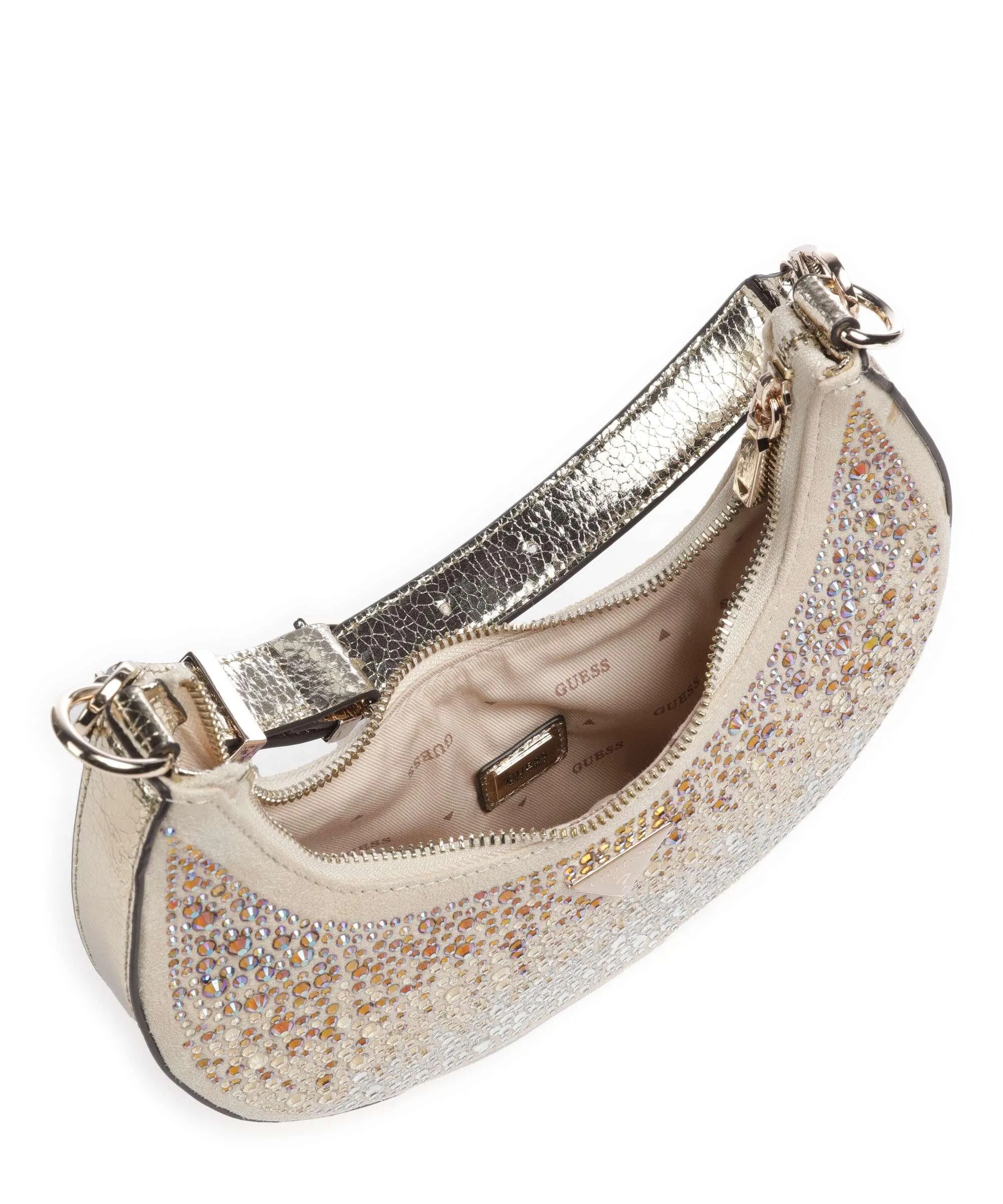  Guess Lua Borsa a spalla poliestere, pelle sintetica oro  