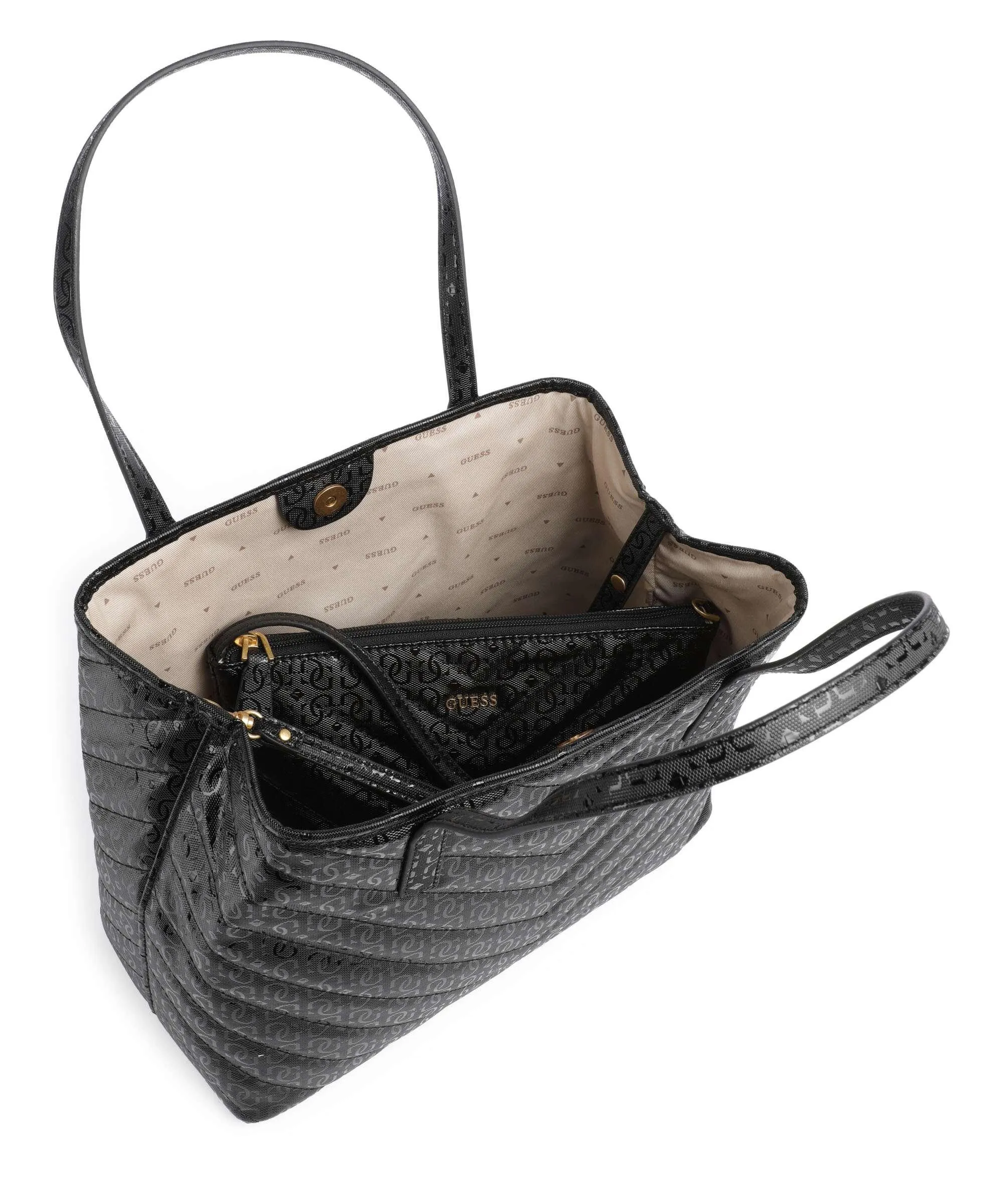  Guess Vikky Borsa shopper pelle sintetica nero  