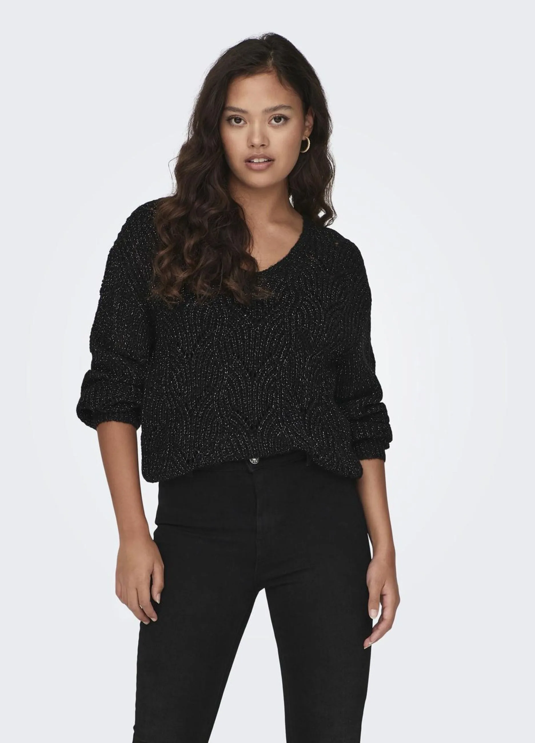 JDY  Pullover a maniche lunghe con scollo a V