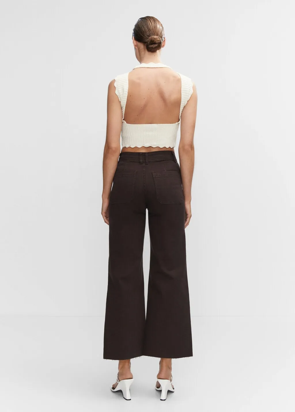 Jeans culotte vita alta