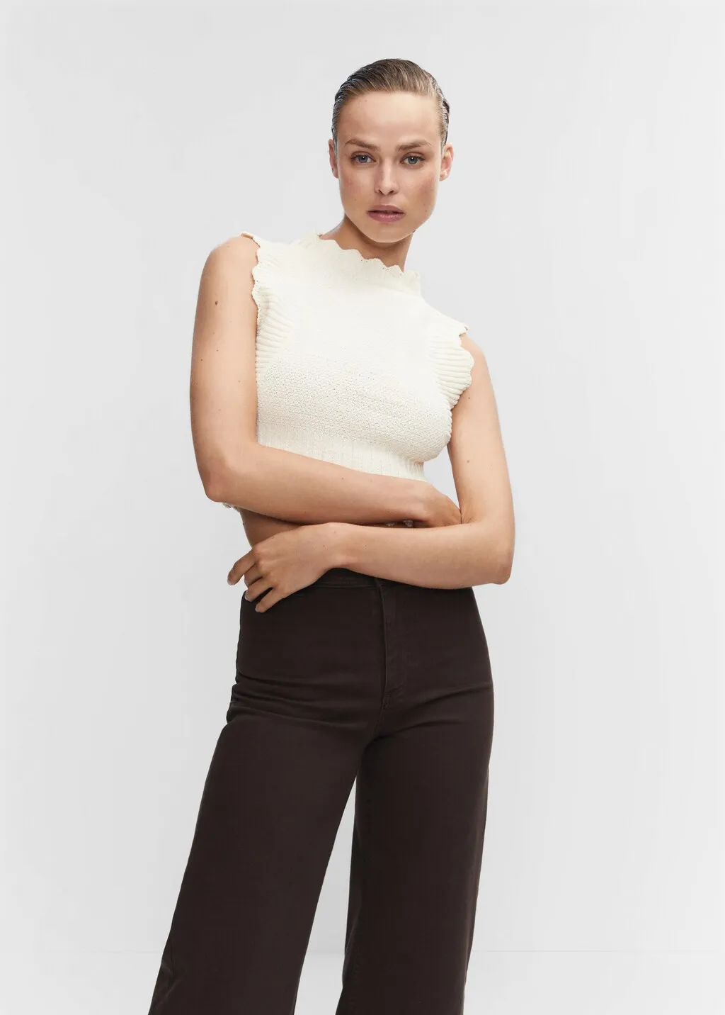 Jeans culotte vita alta