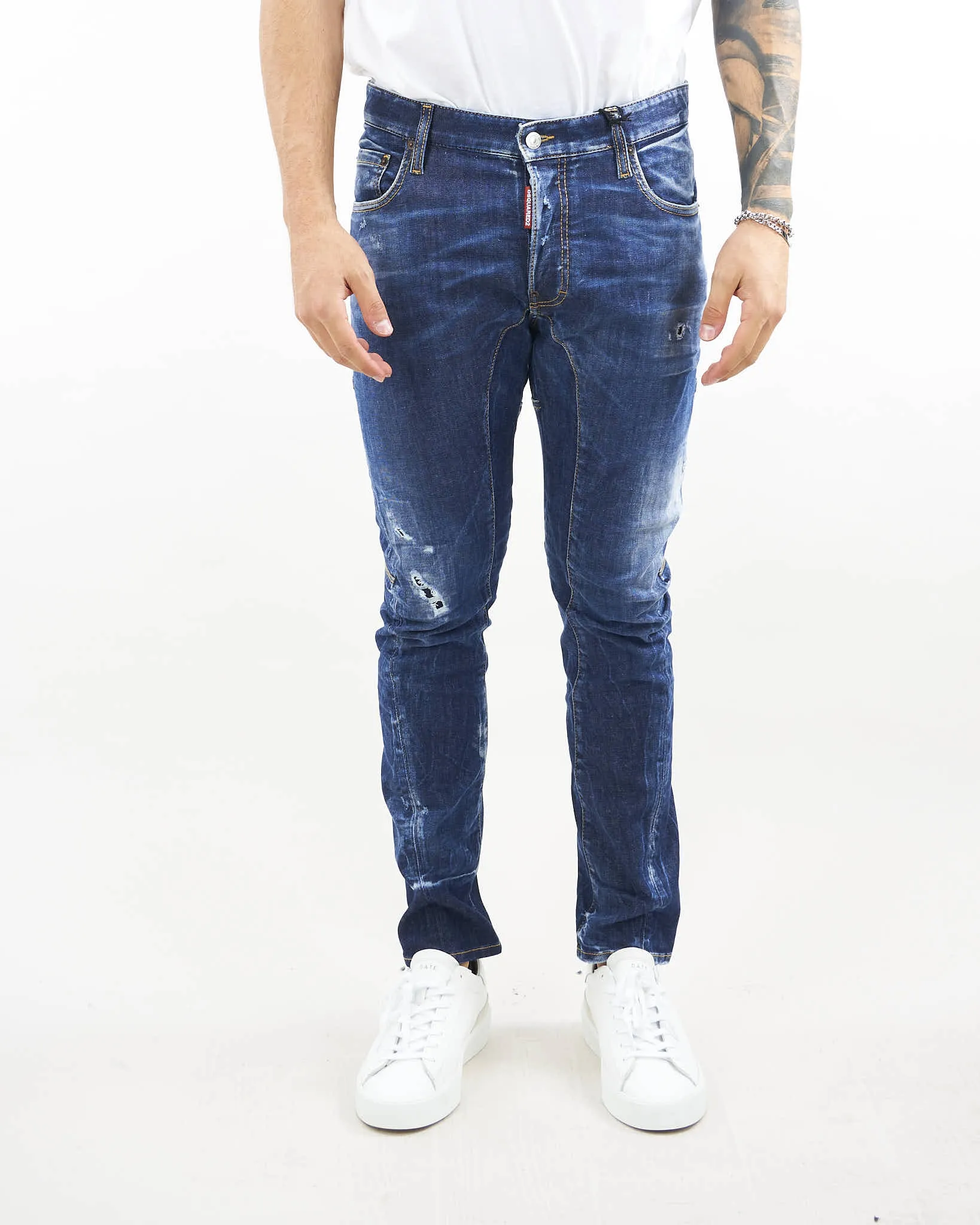 Jeans Dark Scar Wash Tidy Biker Dsquared