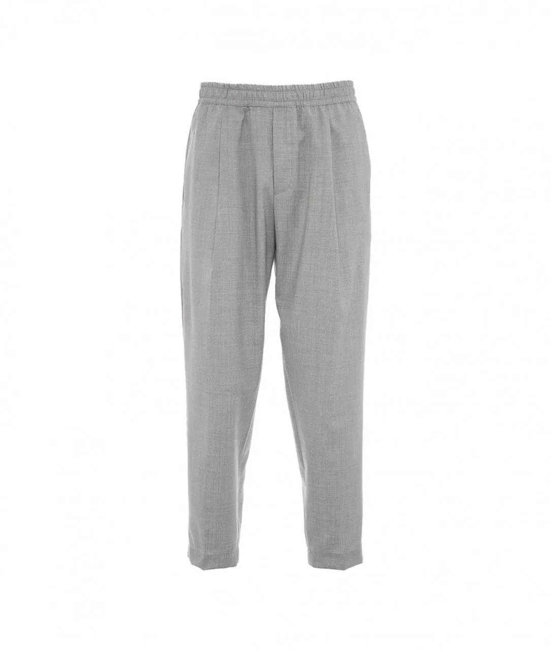 Joggers in lana vergine grigio grigio