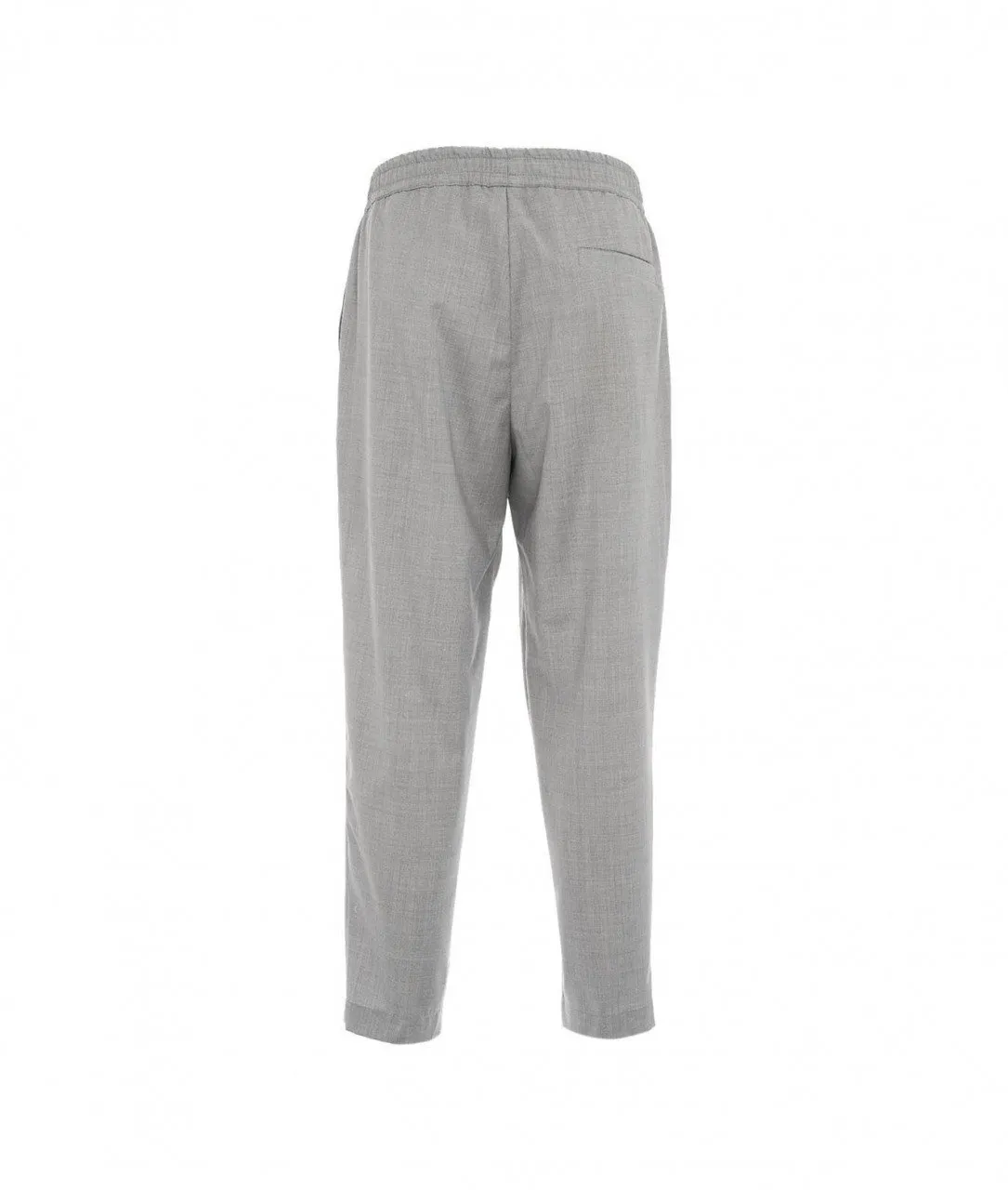 Joggers in lana vergine grigio grigio