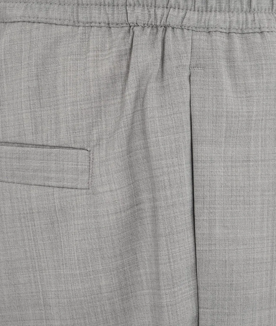 Joggers in lana vergine grigio grigio
