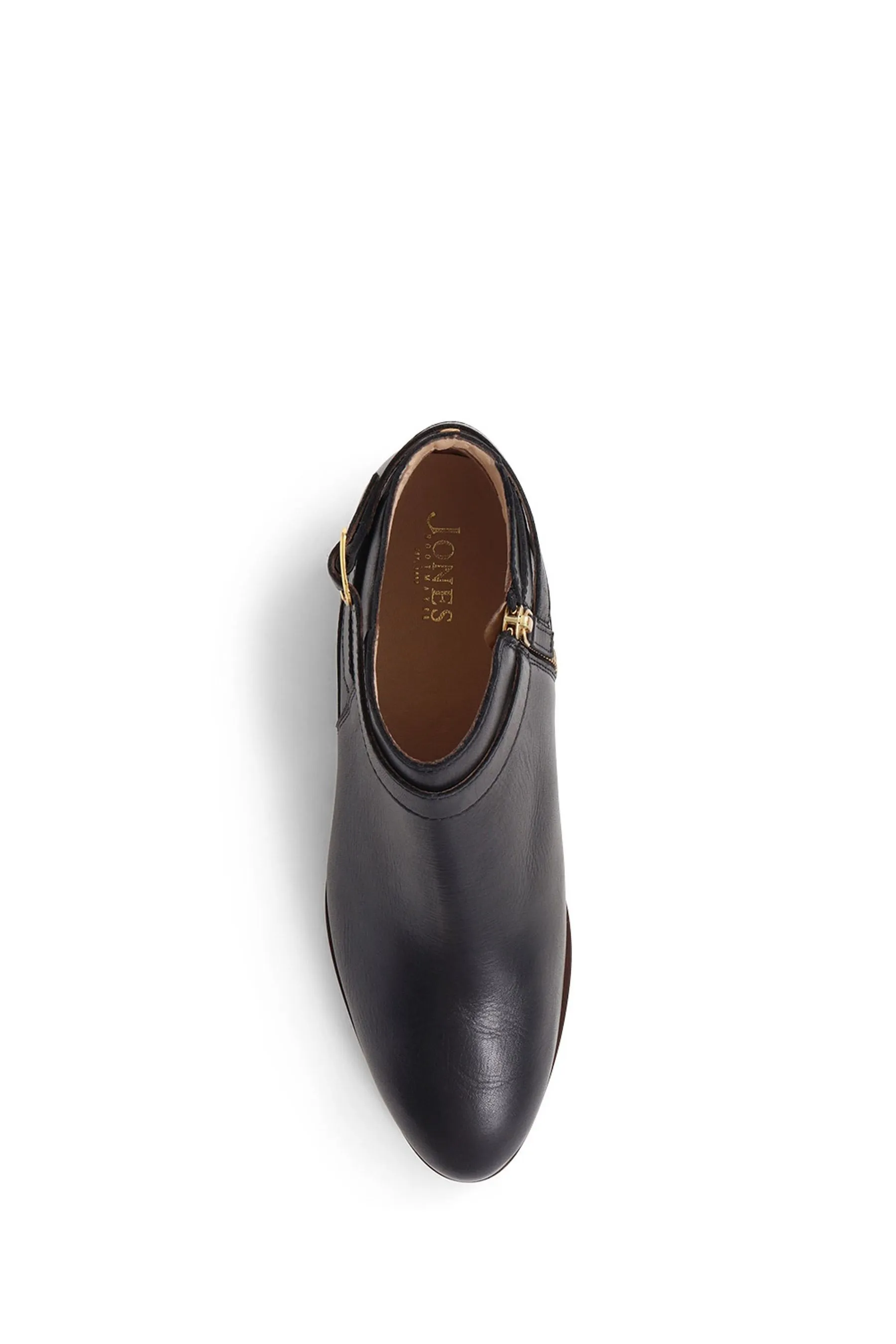 Jones Bootmaker - Nero alla caviglia in pelle con tacco e motivo fairlop - Stivali