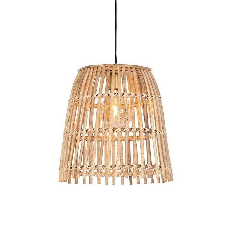 Lampada a sospensione nazionale in bambù 34 cm - Secchio di canna