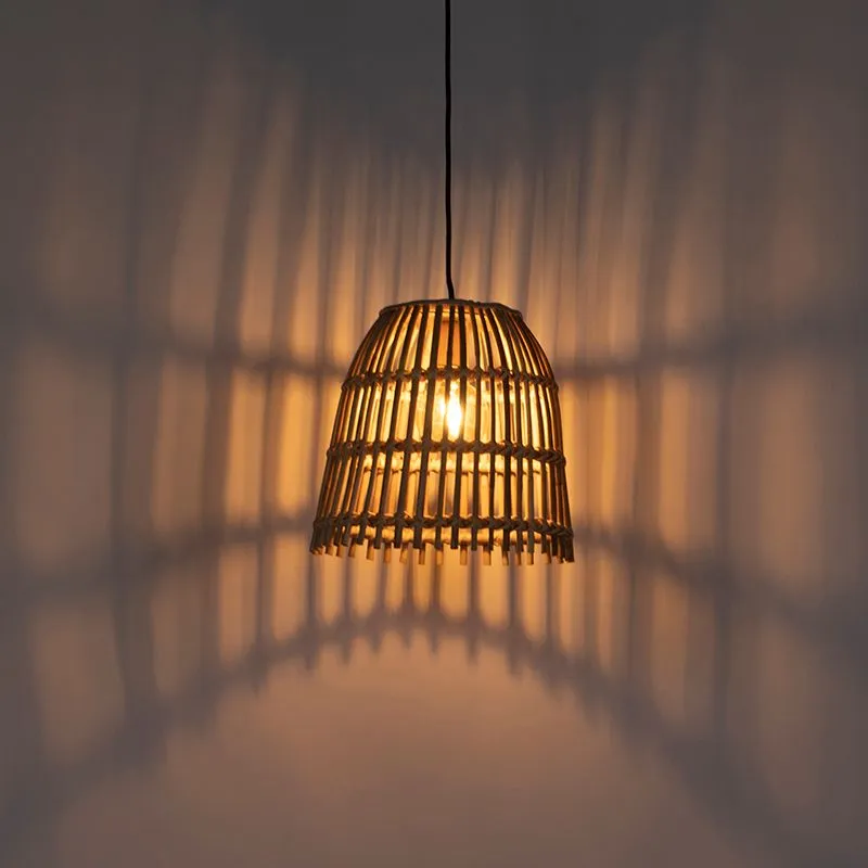 Lampada a sospensione nazionale in bambù 34 cm - Secchio di canna