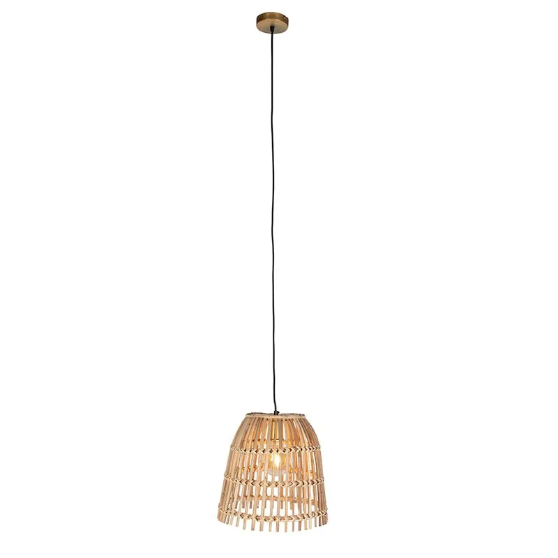 Lampada a sospensione nazionale in bambù 34 cm - Secchio di canna