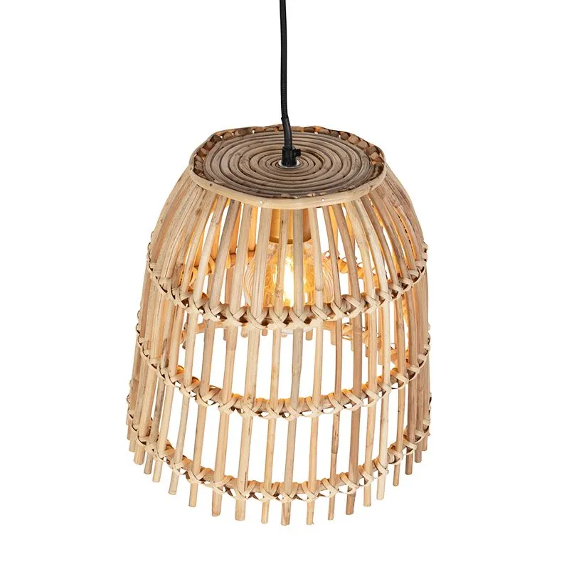 Lampada a sospensione nazionale in bambù 34 cm - Secchio di canna