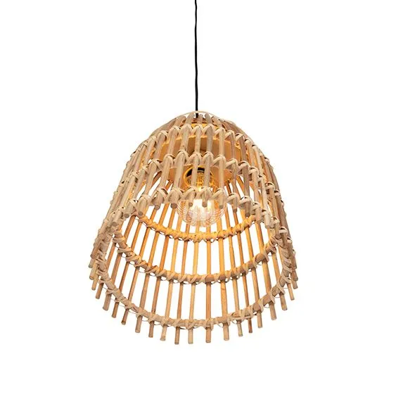 Lampada a sospensione nazionale in bambù 34 cm - Secchio di canna