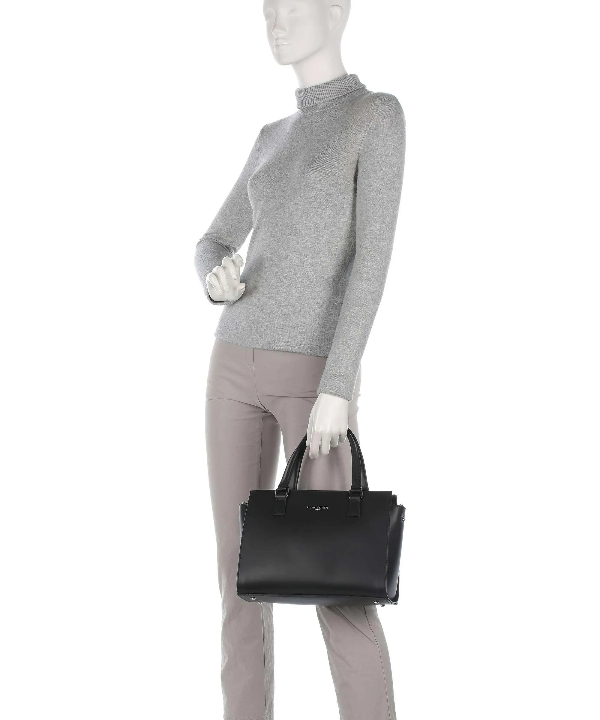  Lancaster Smooth Borsa a mano pelle di vacchetta liscia nero  