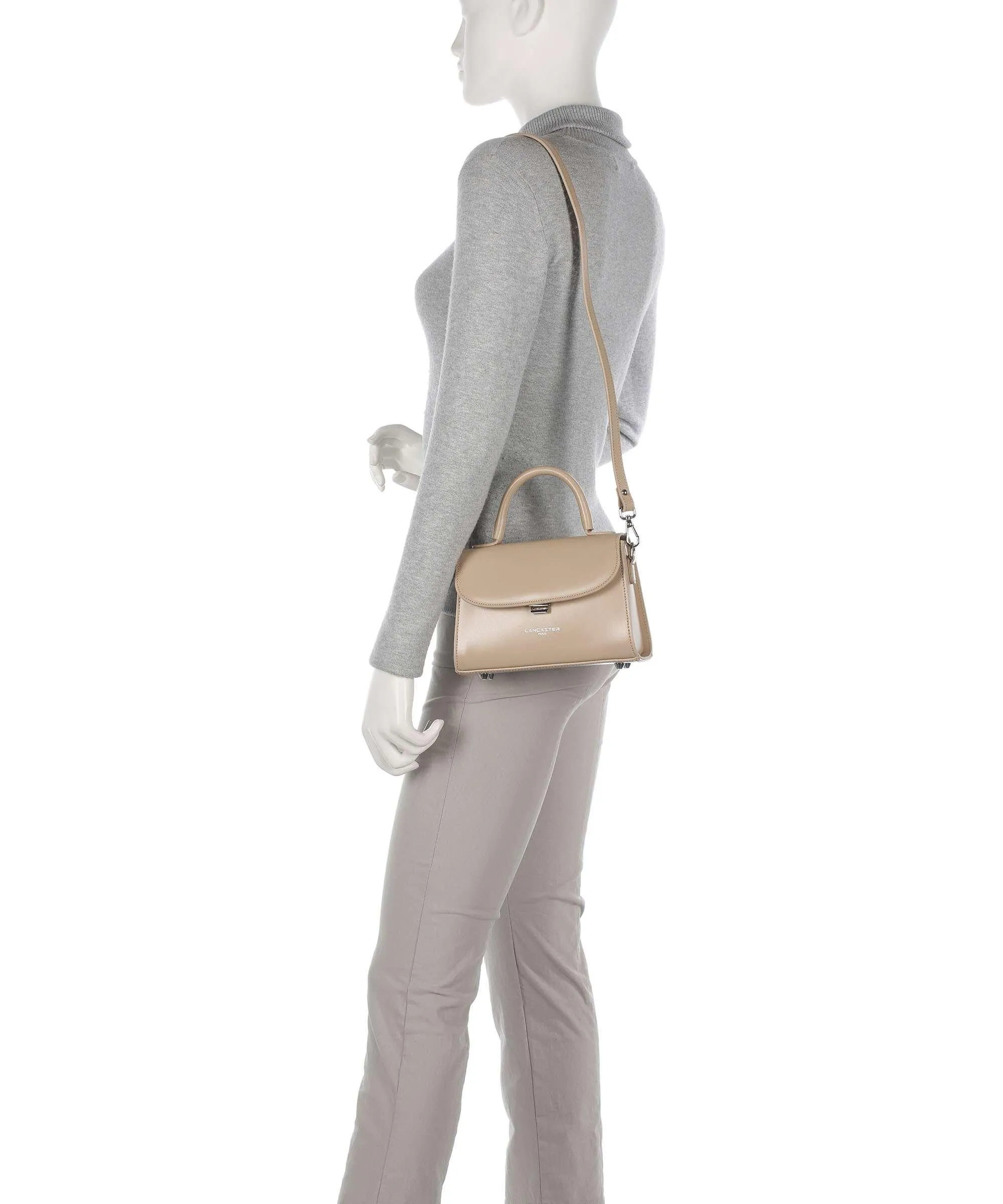  Lancaster Suave Even Borsa a mano pelle di vacchetta liscia beige  