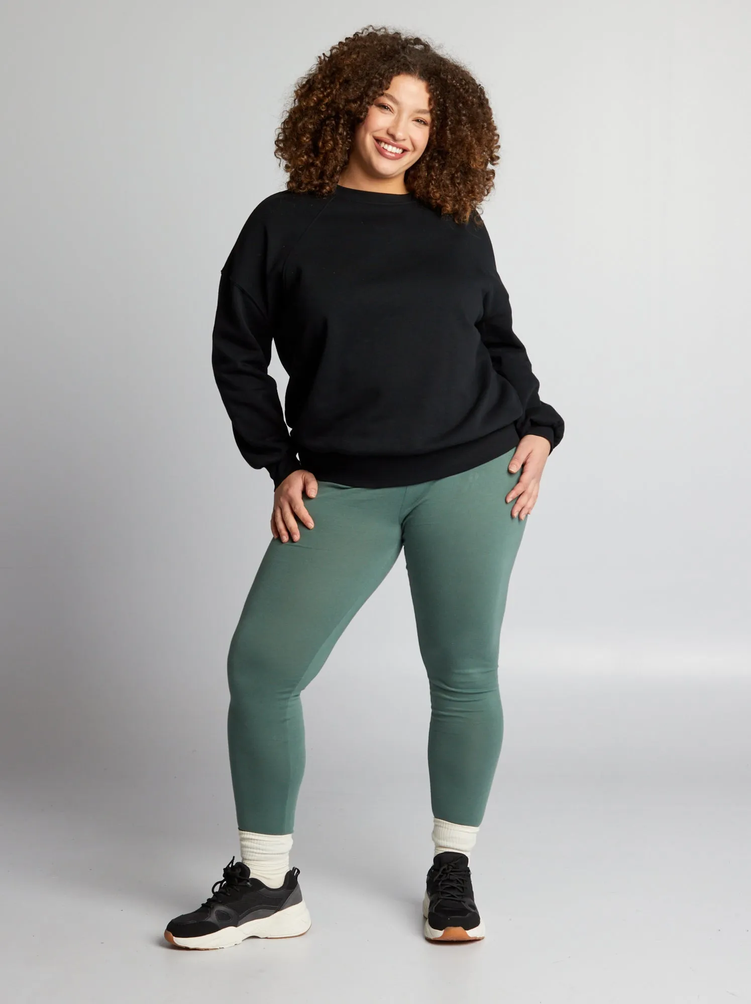 Leggings lunghi in cotone - VERDE