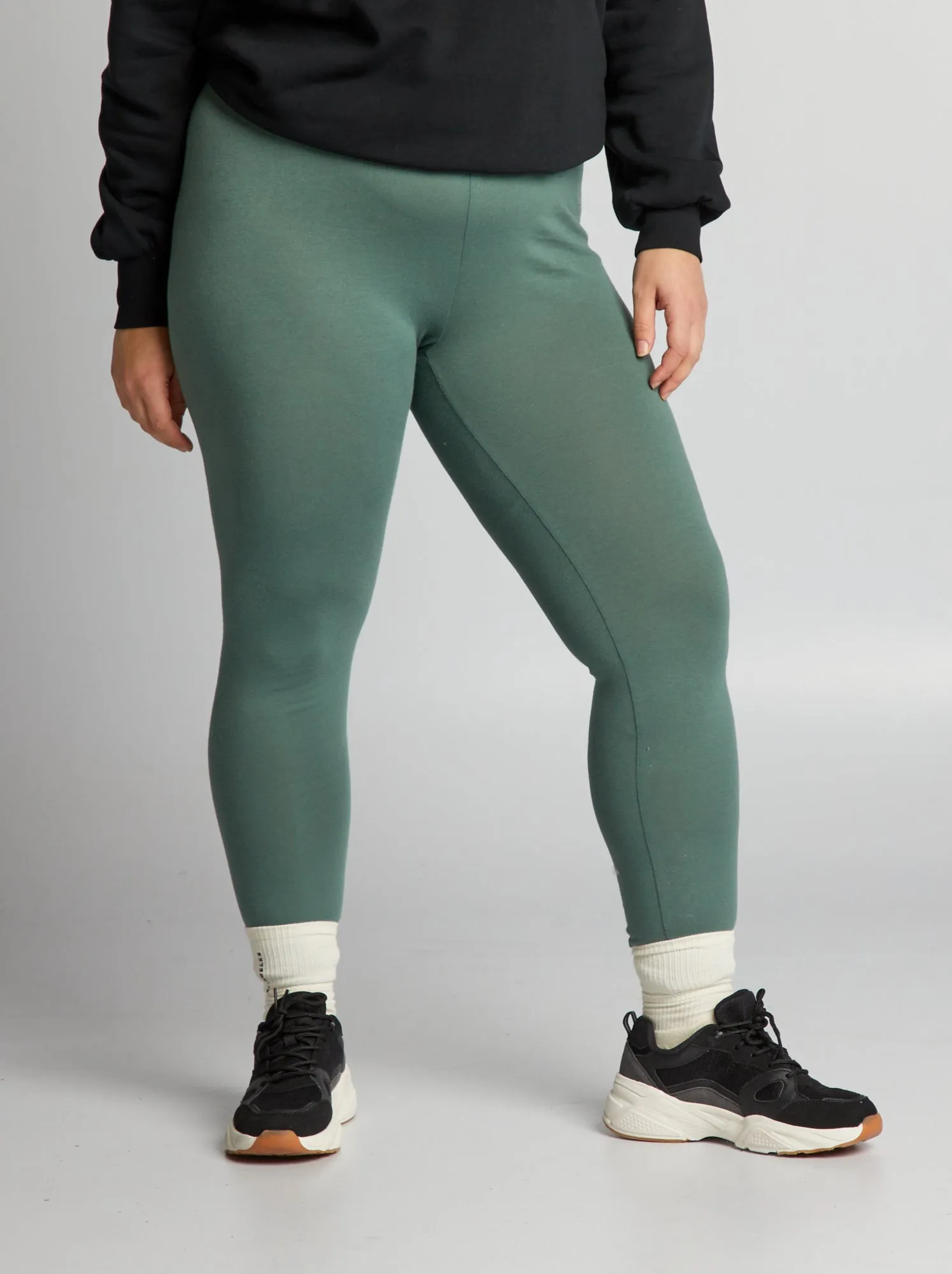 Leggings lunghi in cotone - VERDE