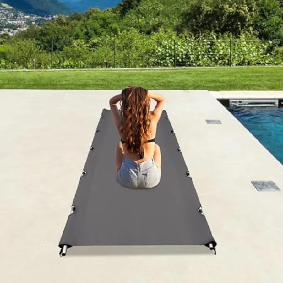 Letto da campeggio ultraleggero, 190 x 65 x 15 cm, pieghevole, in lega di alluminio, con aste, compatto, pieghevole, con borsa p