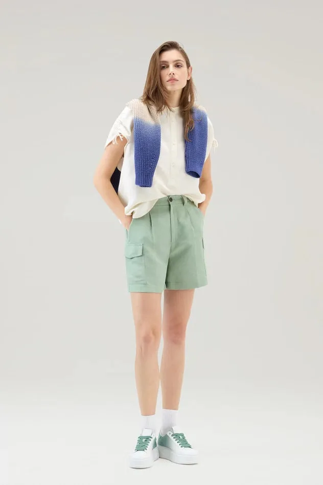 Linen Blend Blouse / White