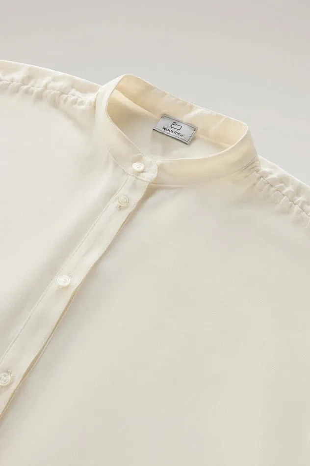 Linen Blend Blouse / White