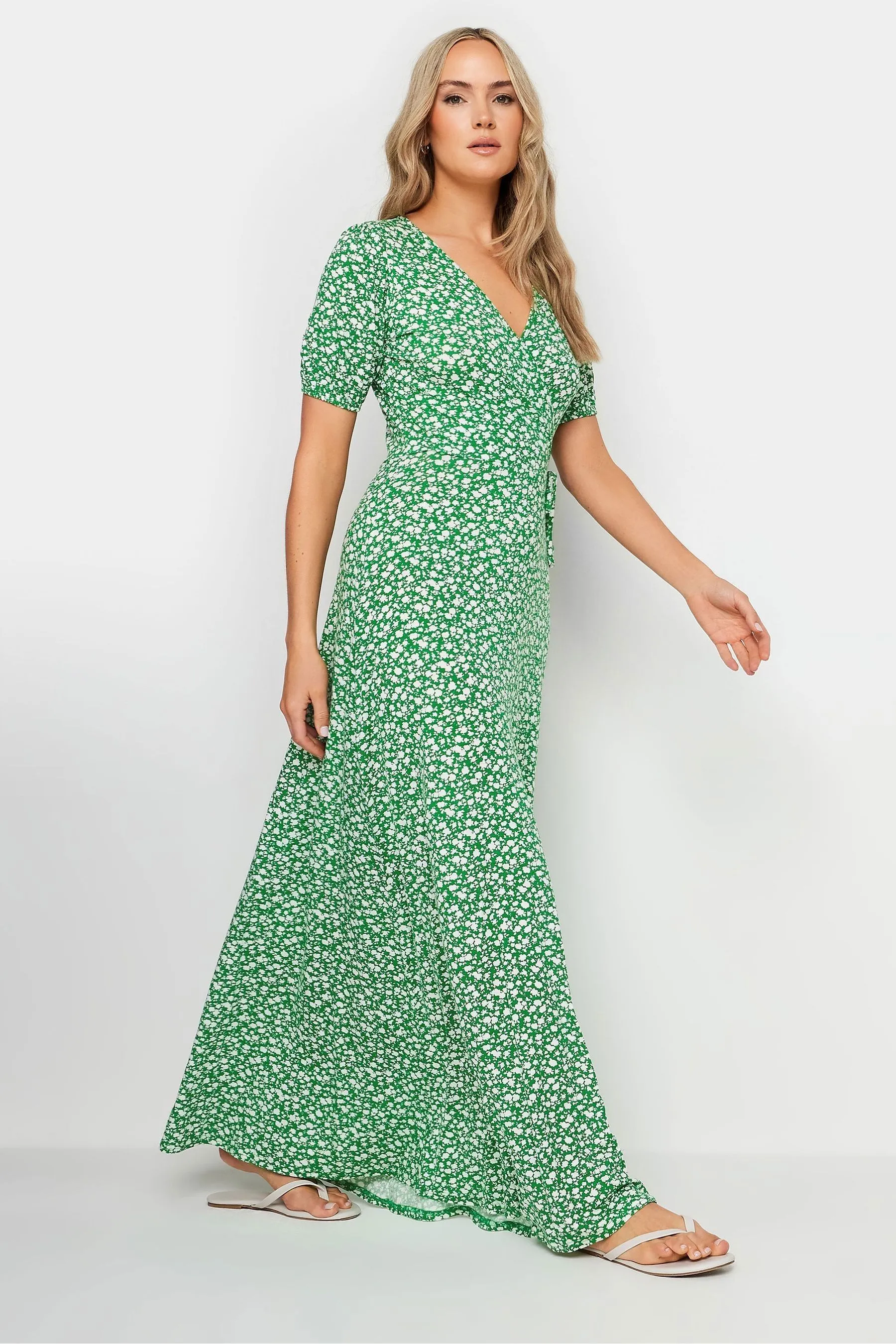 Long Tall Sally - Abito maxi a portafoglio a fiorellini