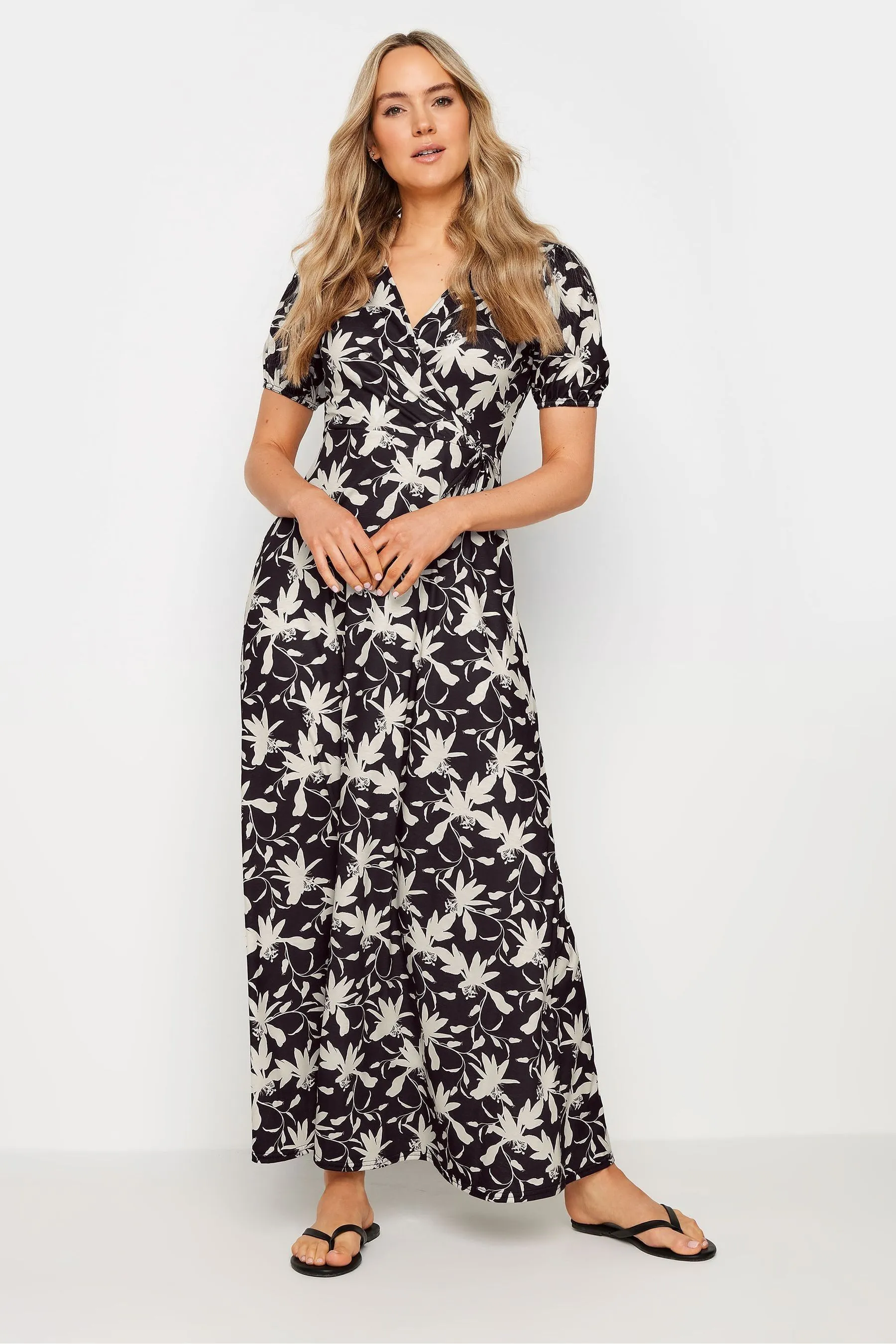 Long Tall Sally - Abito maxi a portafoglio con stampa floreale