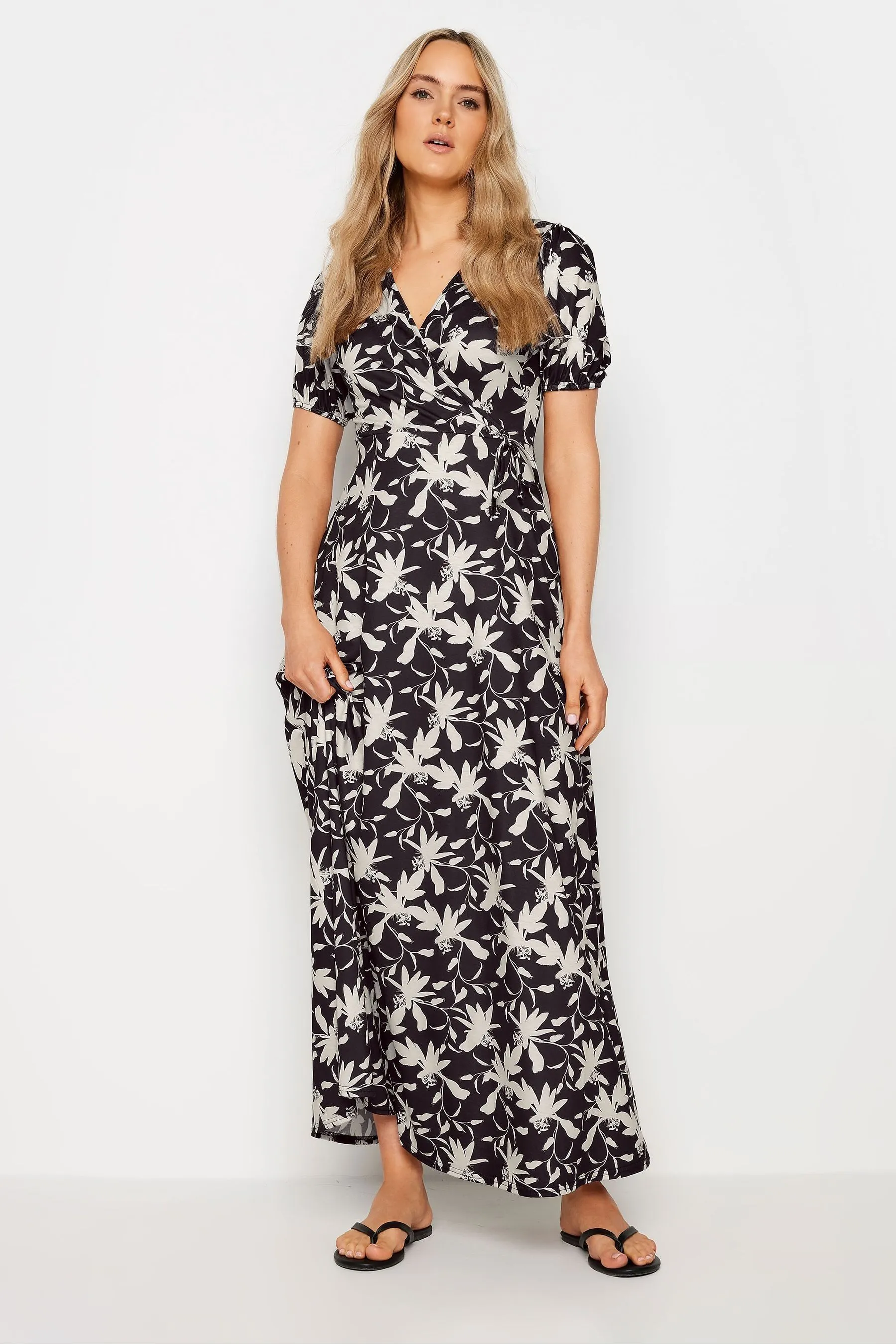 Long Tall Sally - Abito maxi a portafoglio con stampa floreale