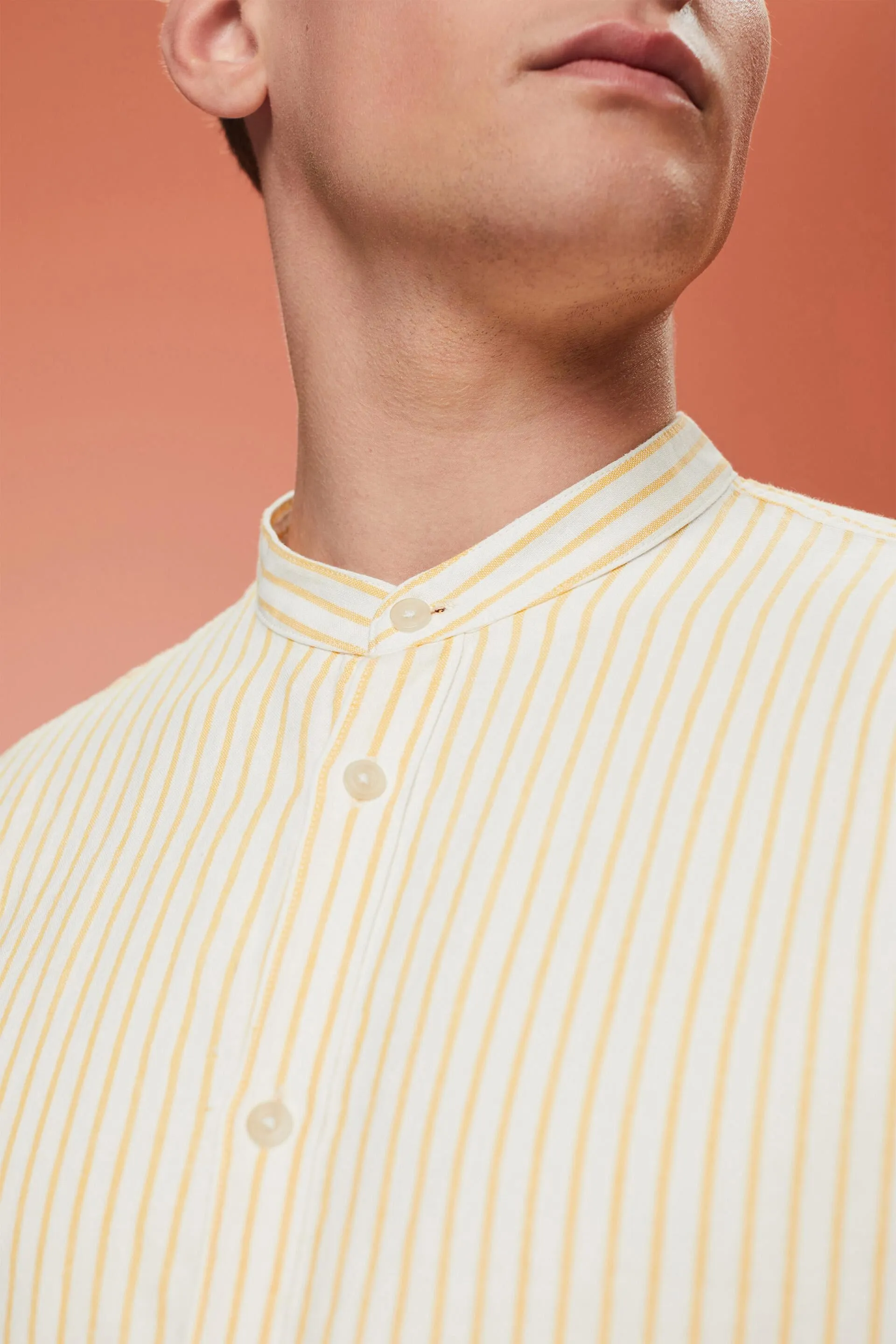 Maglia a righe, misto lino