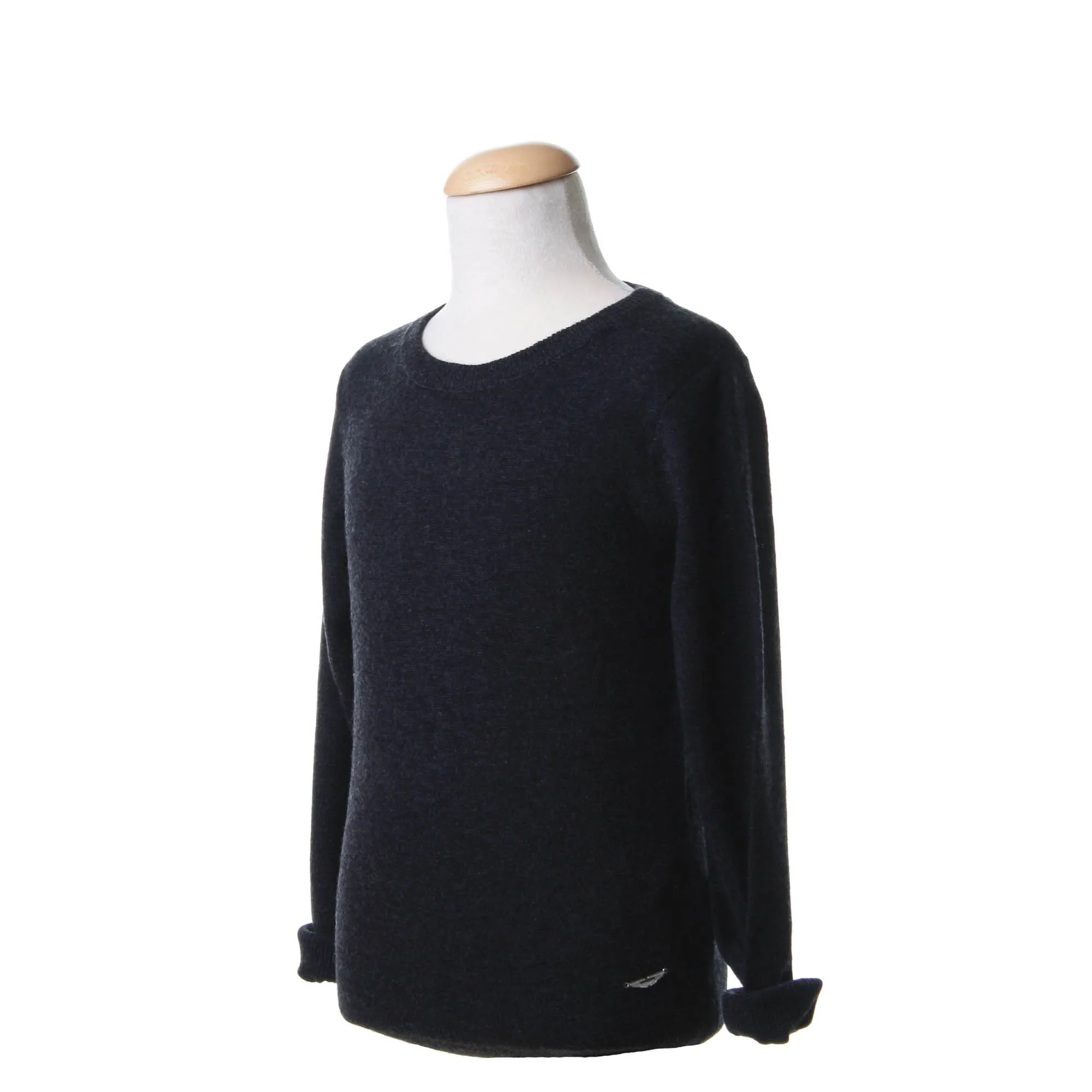 Maglia Girocollo In Lana Grigio Scuro Teen