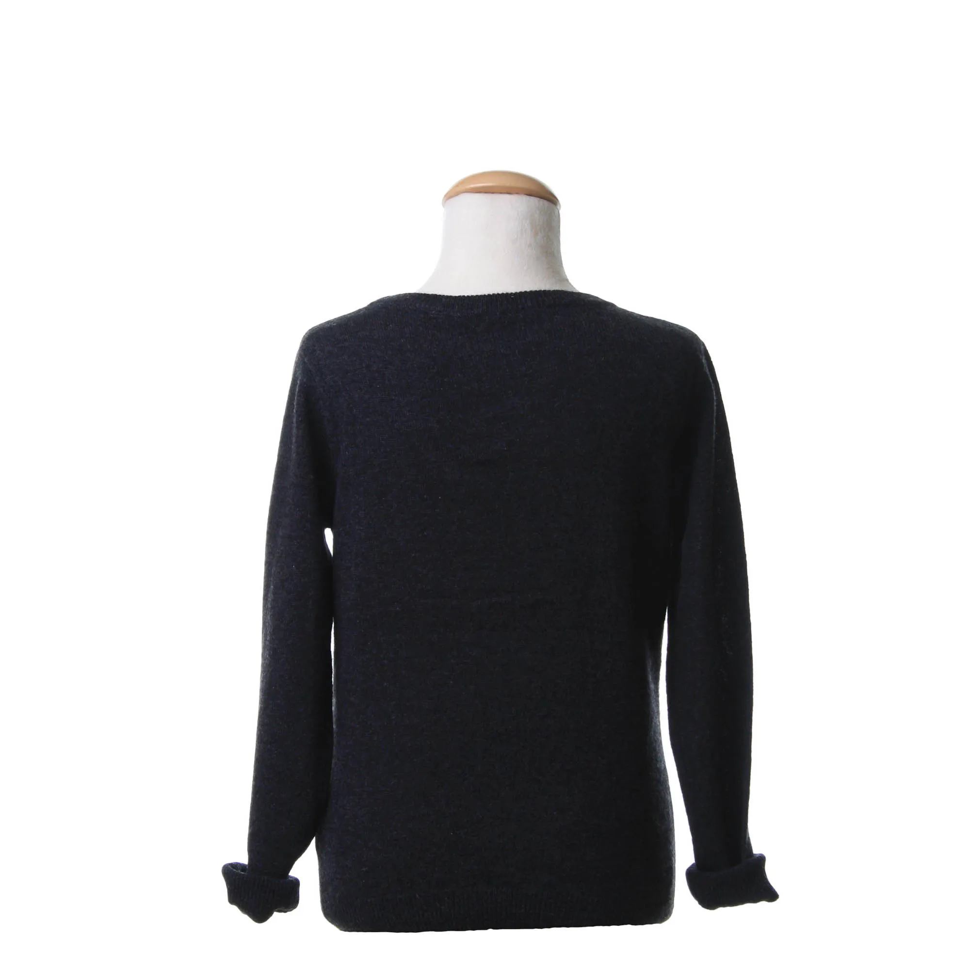 Maglia Girocollo In Lana Grigio Scuro Teen