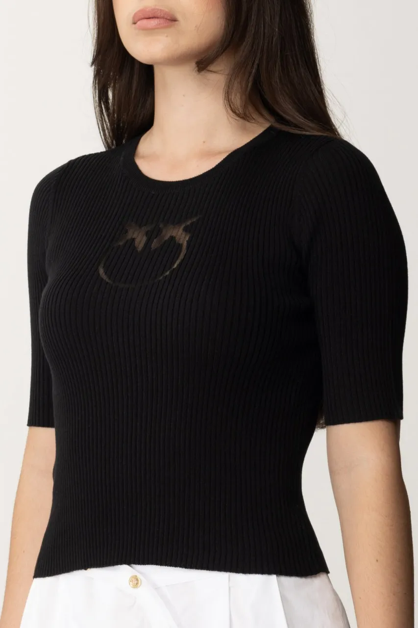 Maglia in lana con logo NERO LIMOUSINE