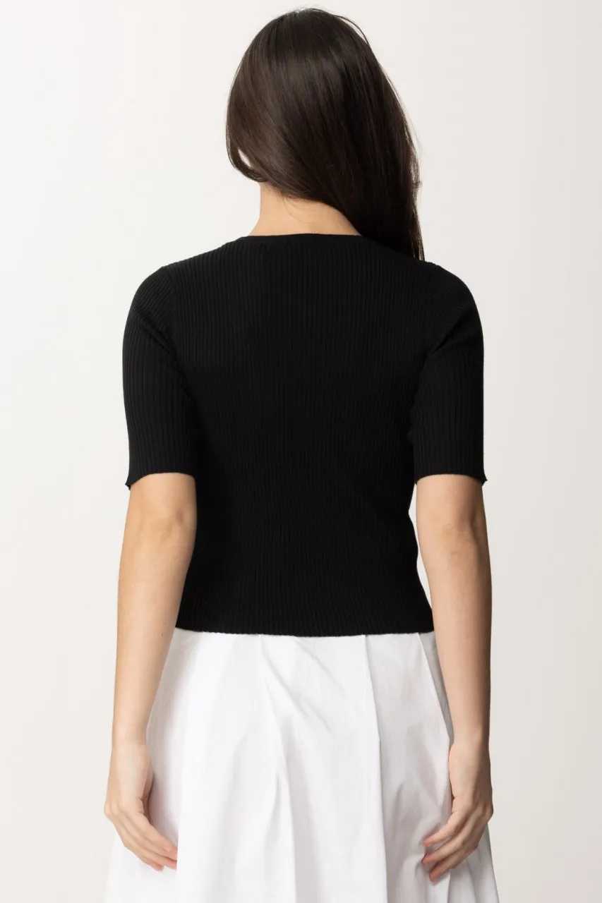 Maglia in lana con logo NERO LIMOUSINE
