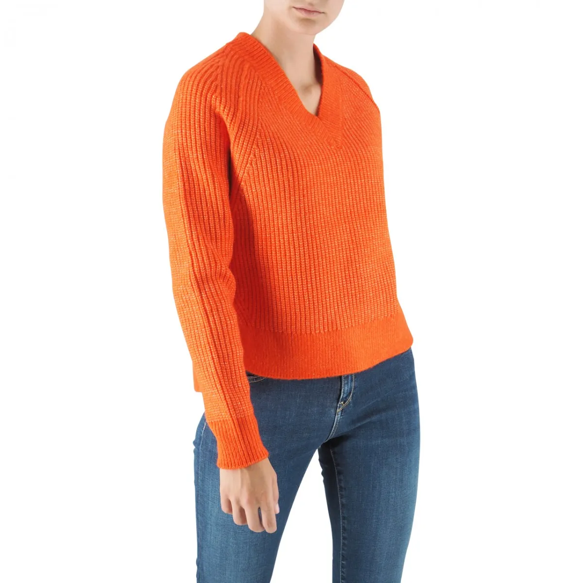 Maglia In Misto Lana Spicy Orange