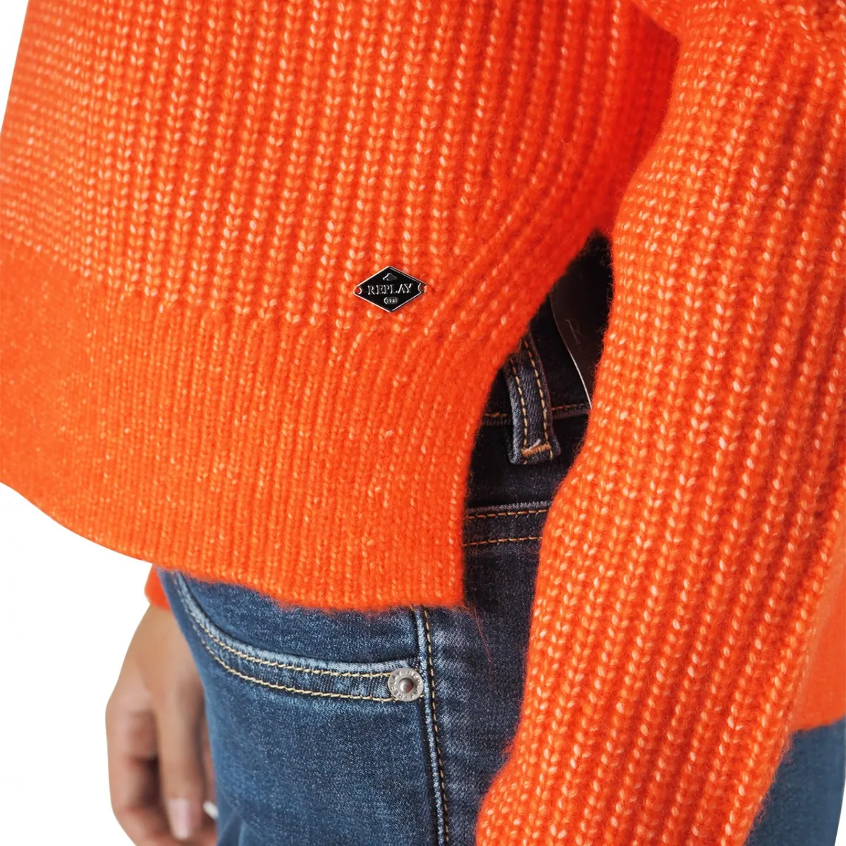 Maglia In Misto Lana Spicy Orange