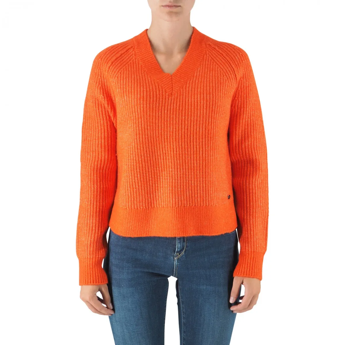 Maglia In Misto Lana Spicy Orange