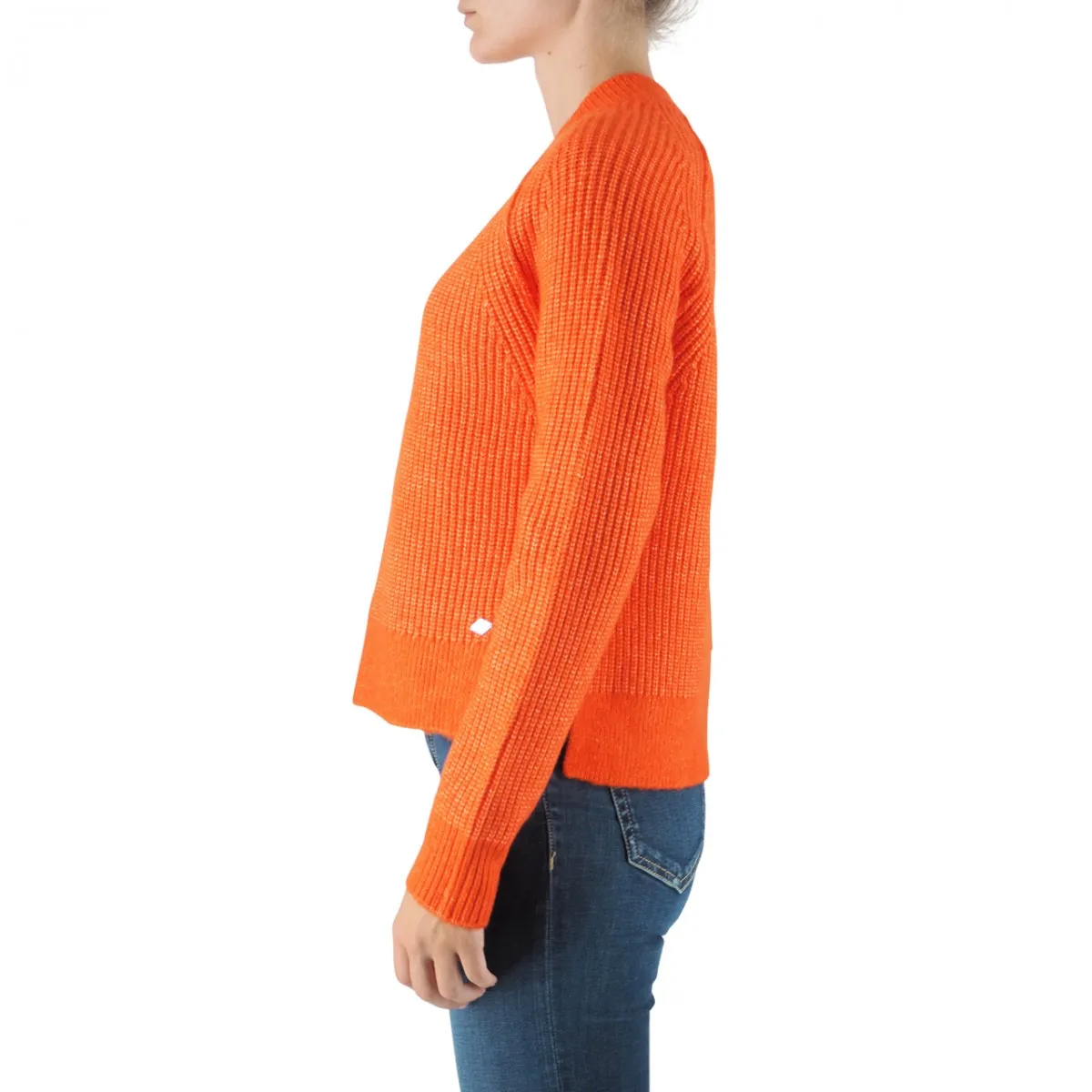 Maglia In Misto Lana Spicy Orange