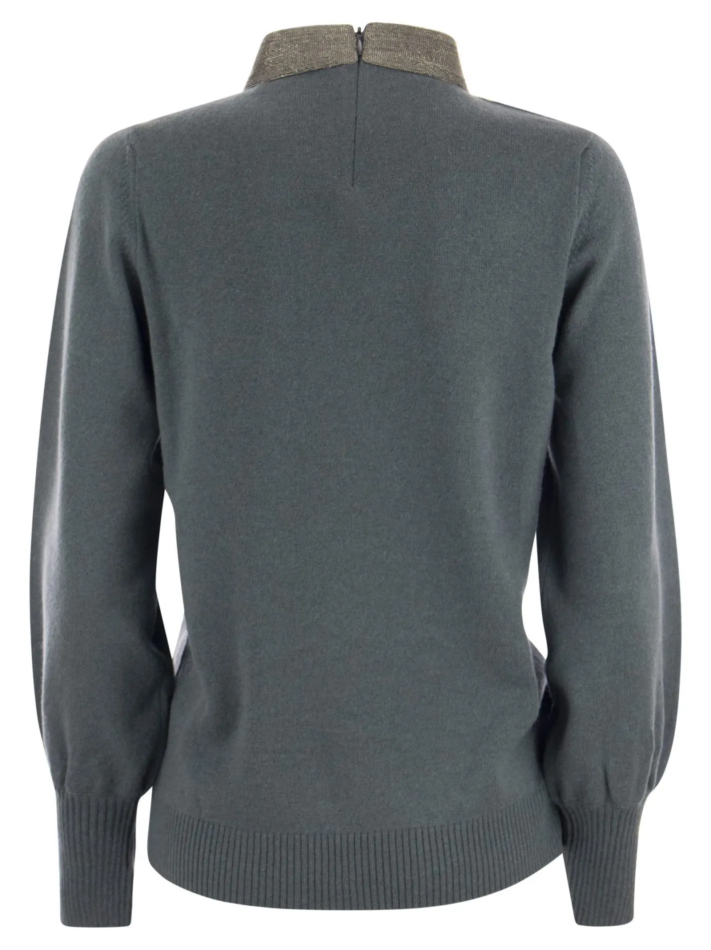 Maglia scollo a V con monile