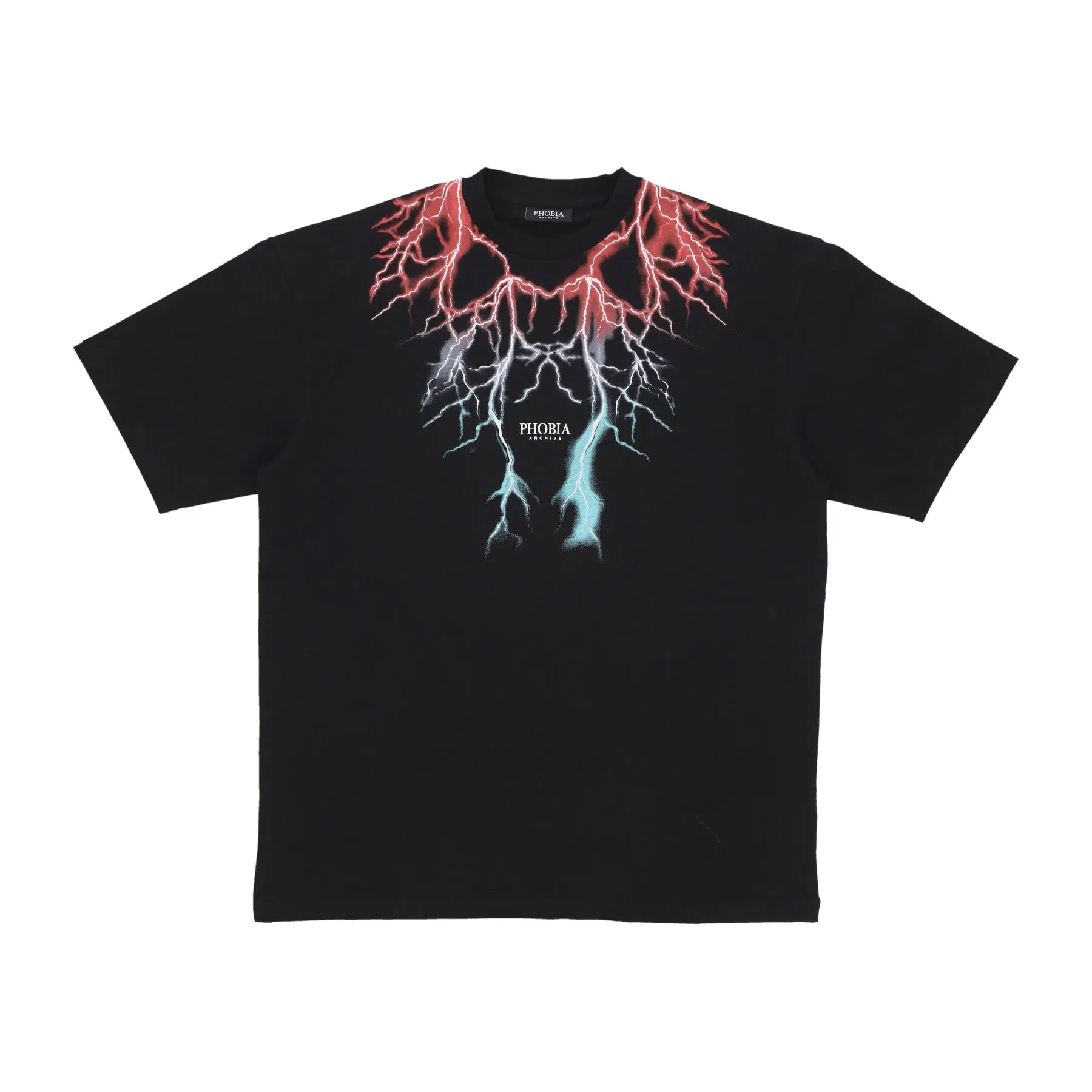 Maglietta Uomo Bicolor Lightning Print Tee Black