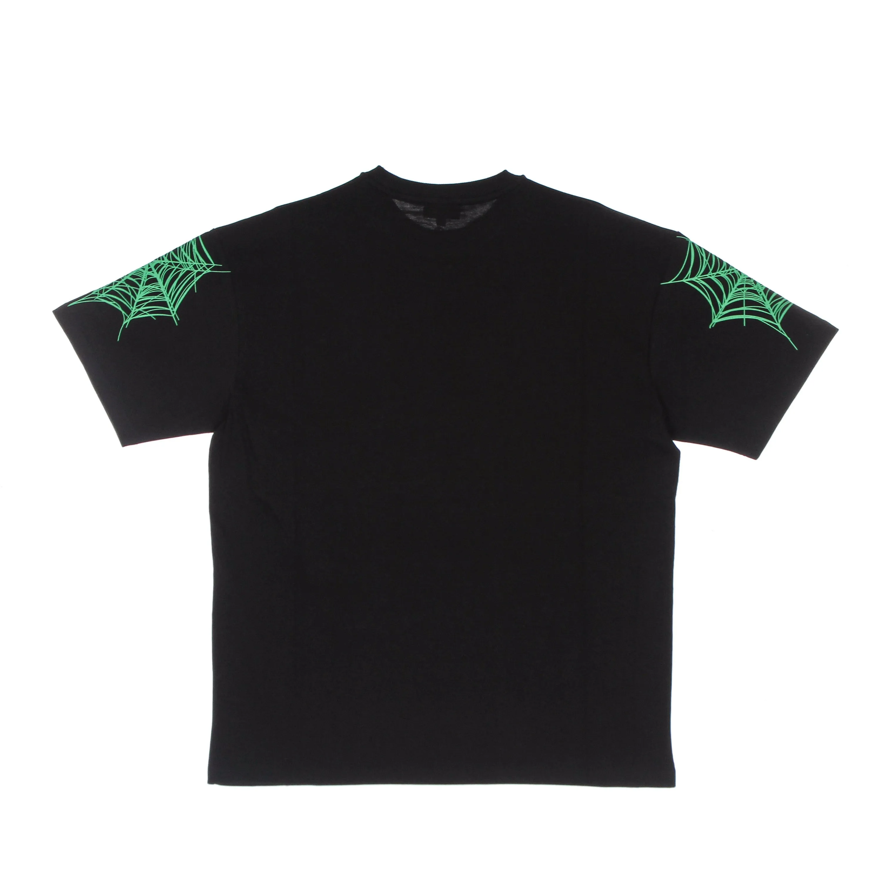 Maglietta Uomo Green Cobweb Print Tee Black/green