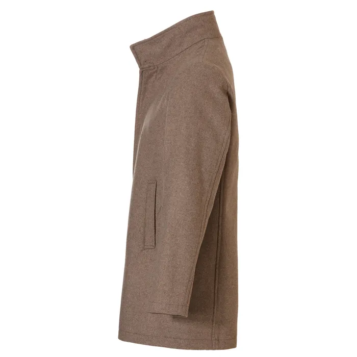 Mario Fiorenzo Cappotto invernale in lana con bordo in pelliccia staccabile Marrone chiaro