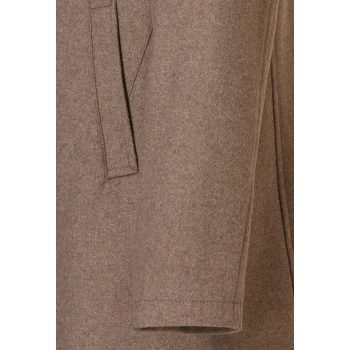 Mario Fiorenzo Cappotto invernale in lana con bordo in pelliccia staccabile Marrone chiaro