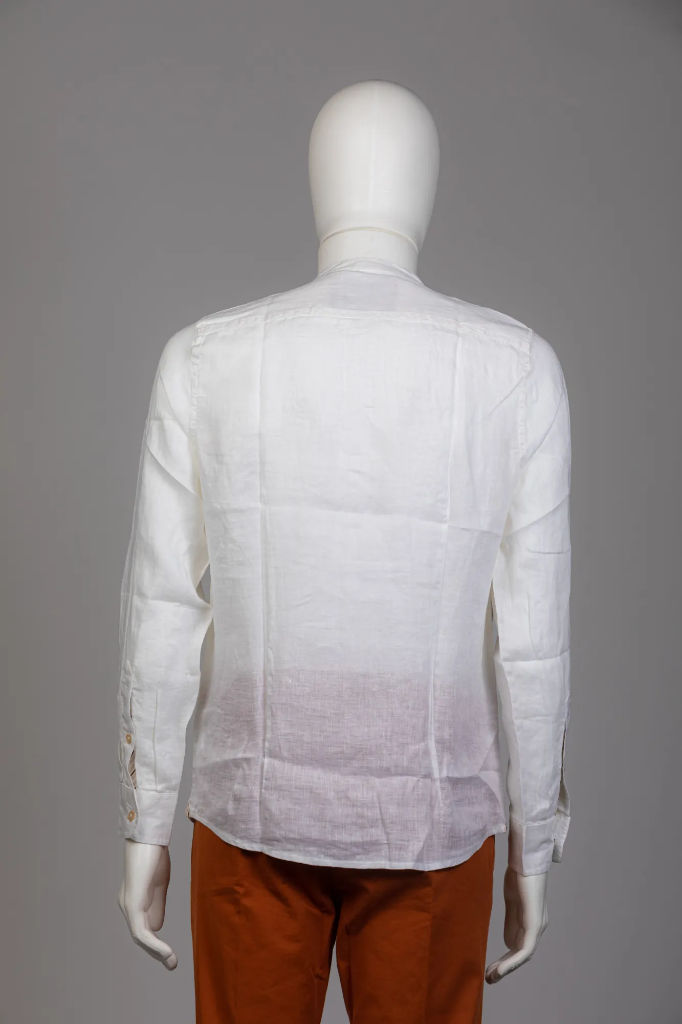 MARKUP Camicia collo coreana in lino b.