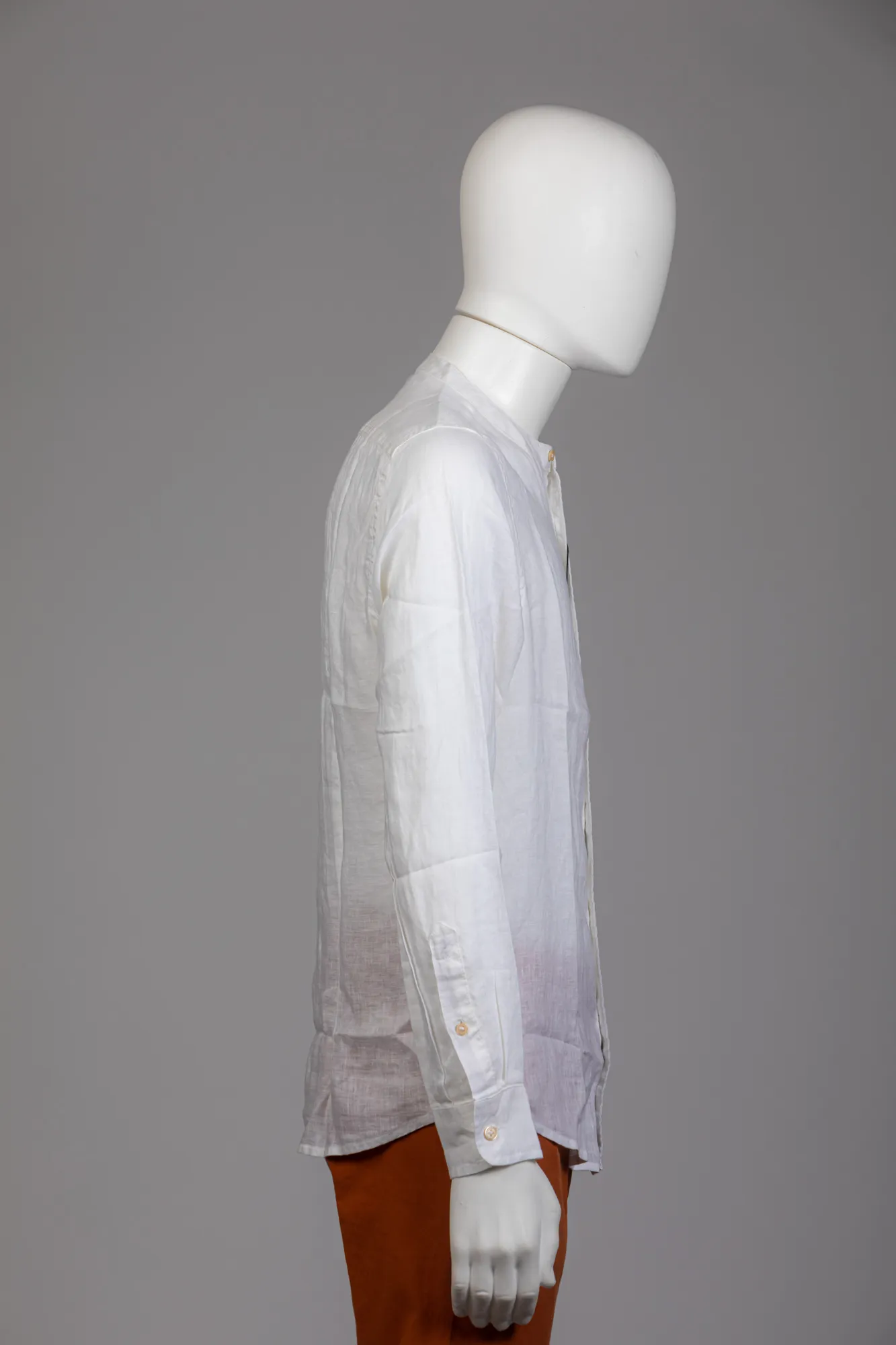 MARKUP Camicia collo coreana in lino b.