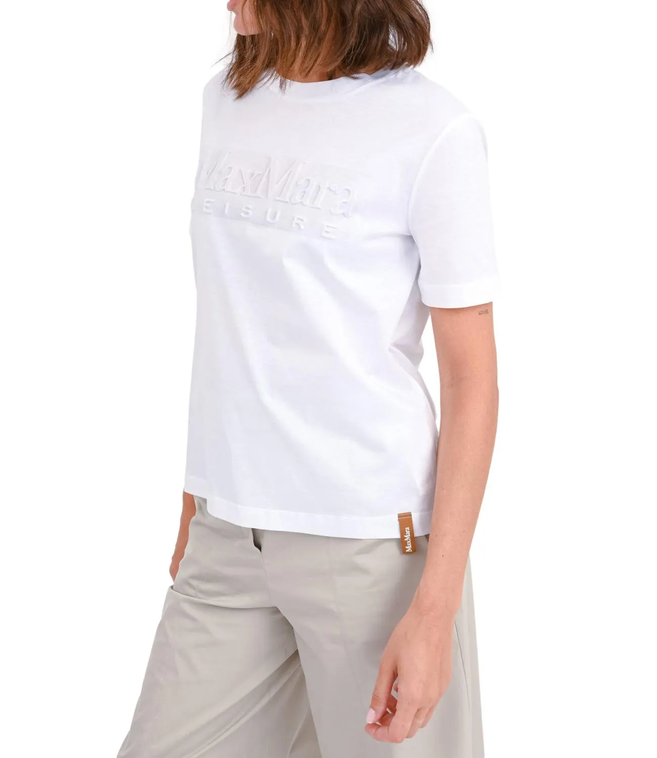 MAX MARA LEISURE Max Mara Leisure t-shirt bianco ottico donna