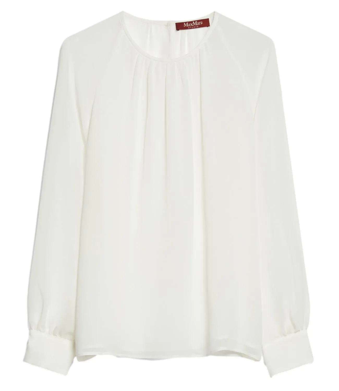 Max Mara Studio Max Mara Studio blusa Golfo bianco seta donna