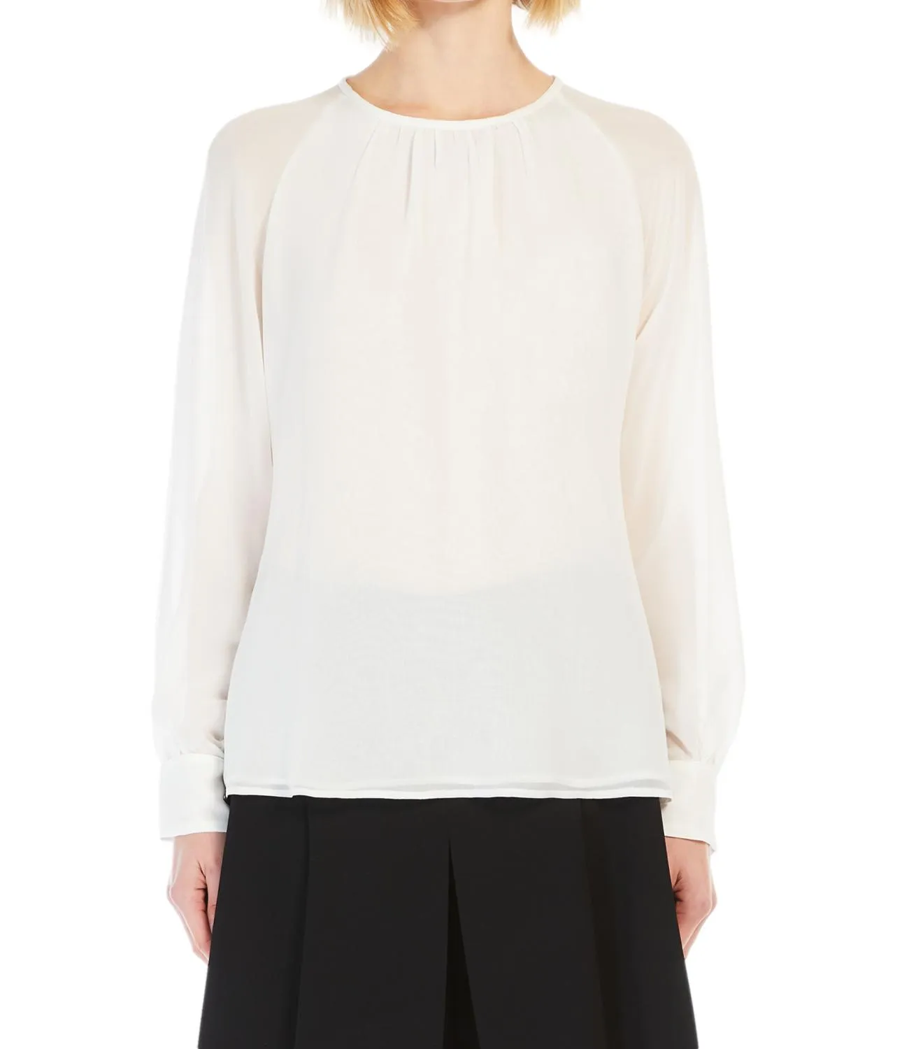 Max Mara Studio Max Mara Studio blusa Golfo bianco seta donna