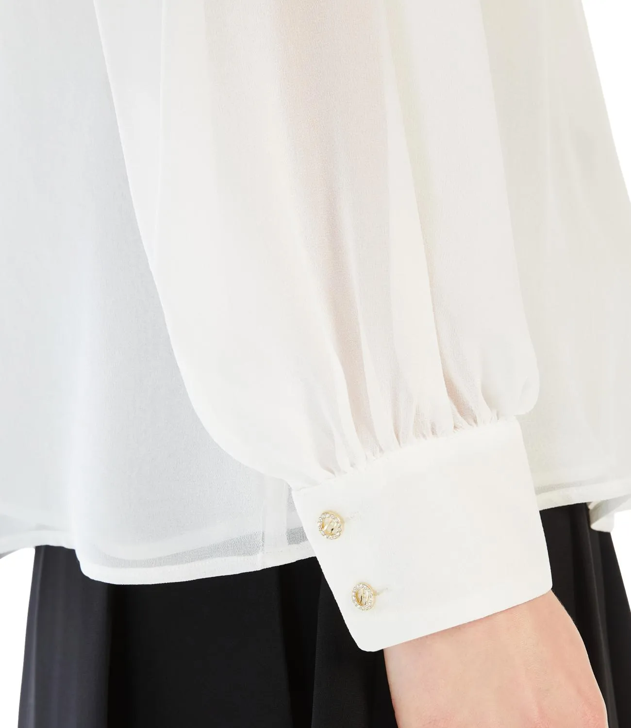 Max Mara Studio Max Mara Studio blusa Golfo bianco seta donna