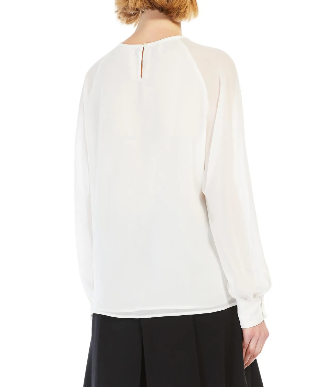 Max Mara Studio Max Mara Studio blusa Golfo bianco seta donna