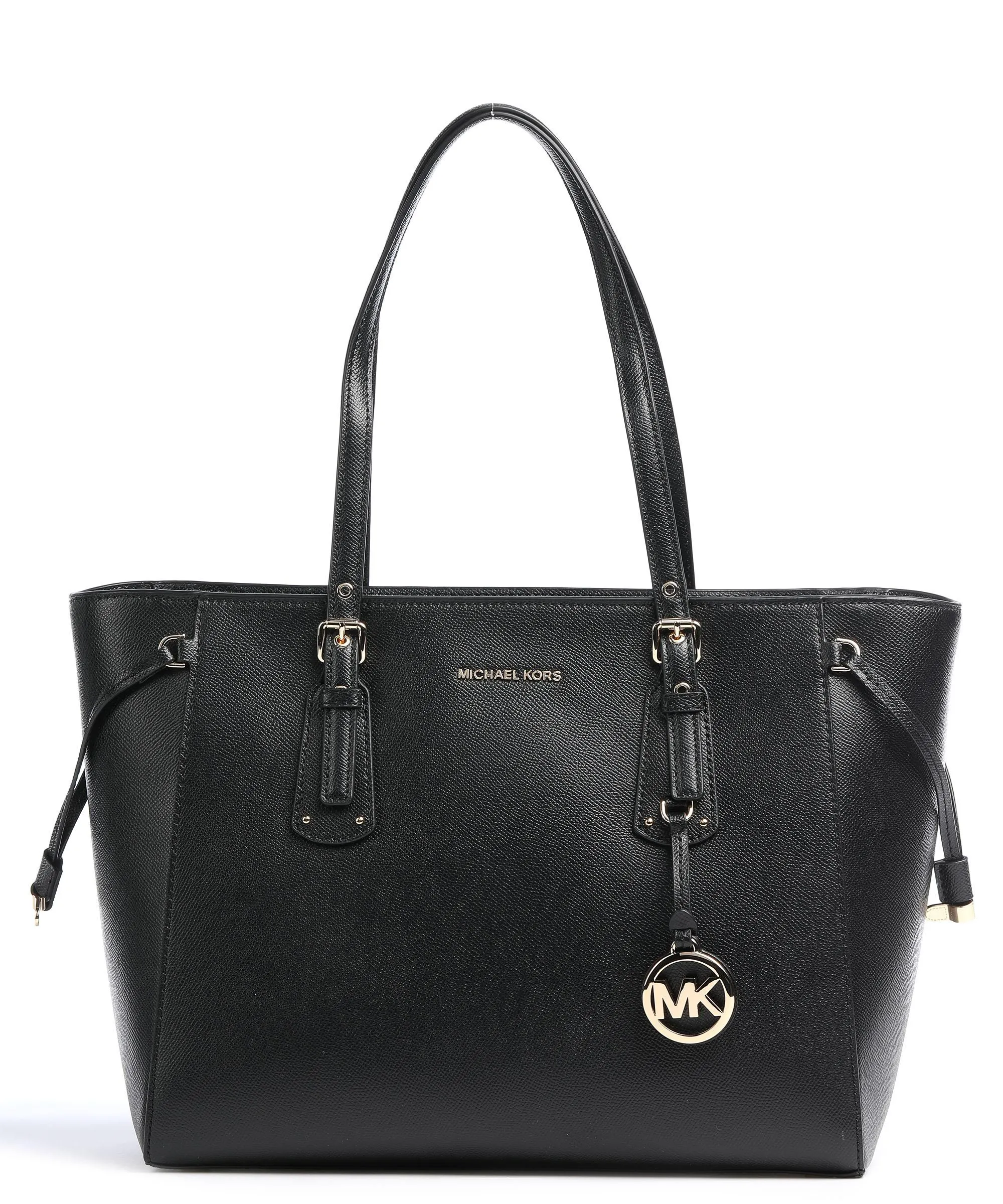  Michael Kors Voyager Borsa shopper 13″ pelle di vacchetta grana nero  