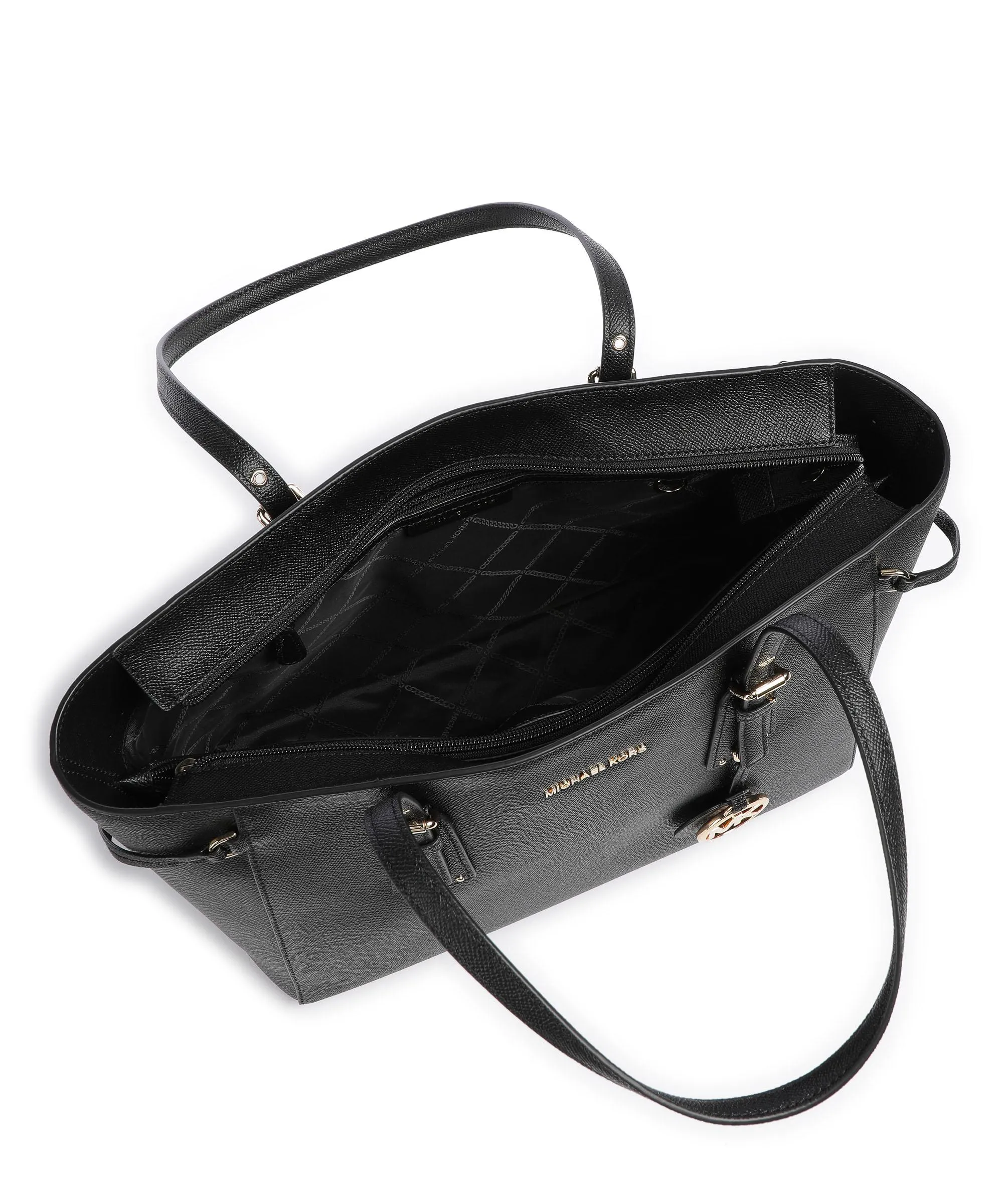  Michael Kors Voyager Borsa shopper 13″ pelle di vacchetta grana nero  