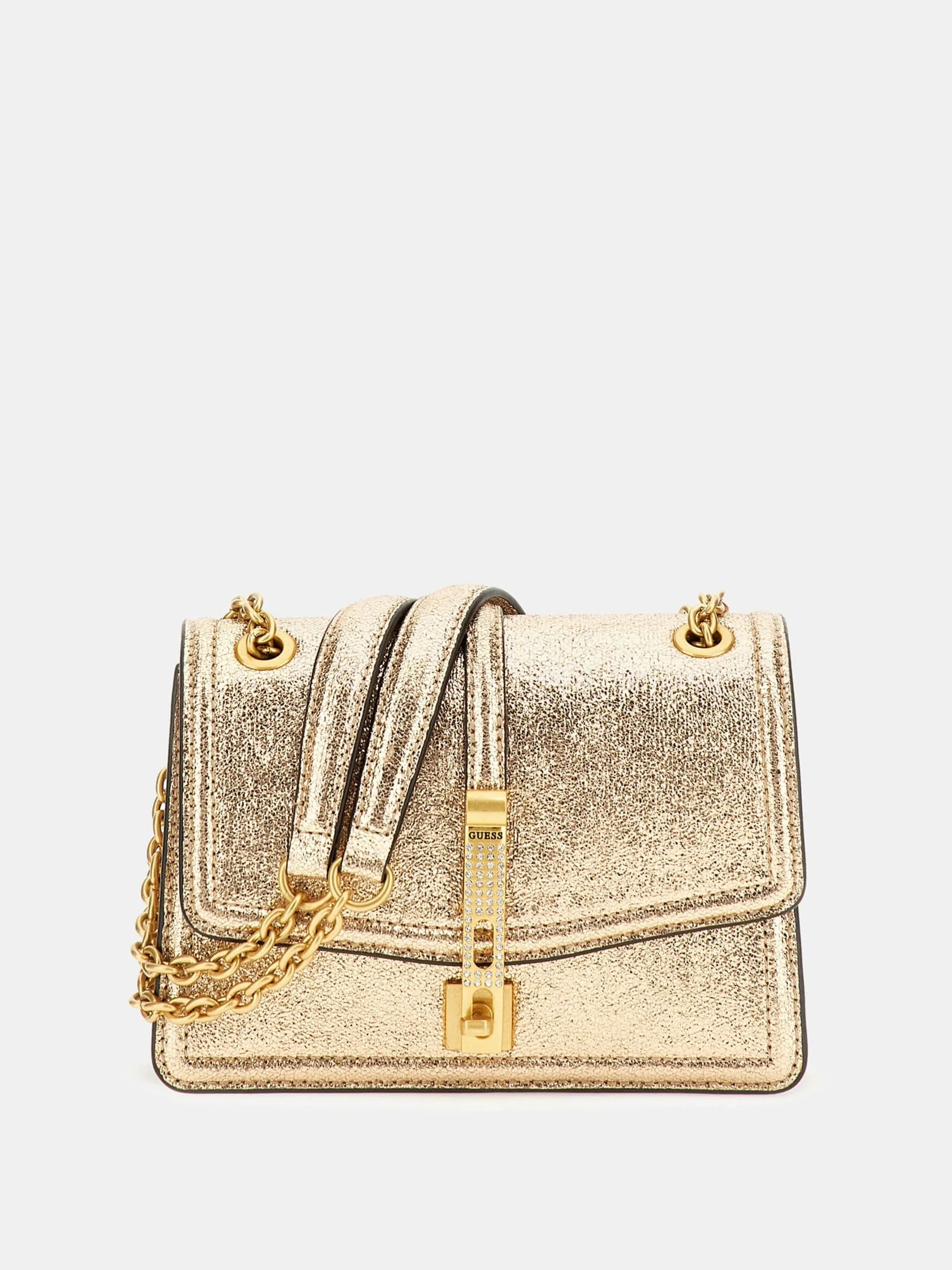 Mini tracolla gilded glamour laminata guess