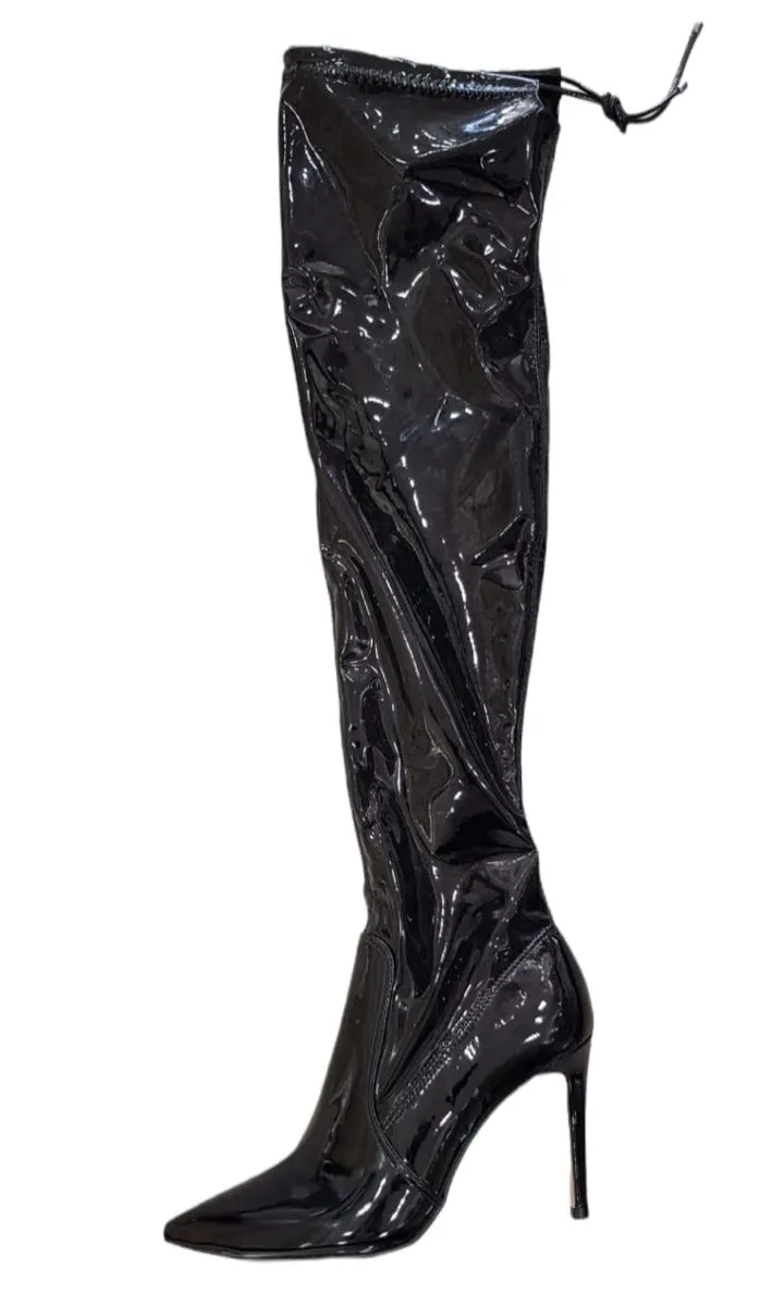 MissUnique Stivale a coscia  tacco alto 9 cm Naplak Black rif.56